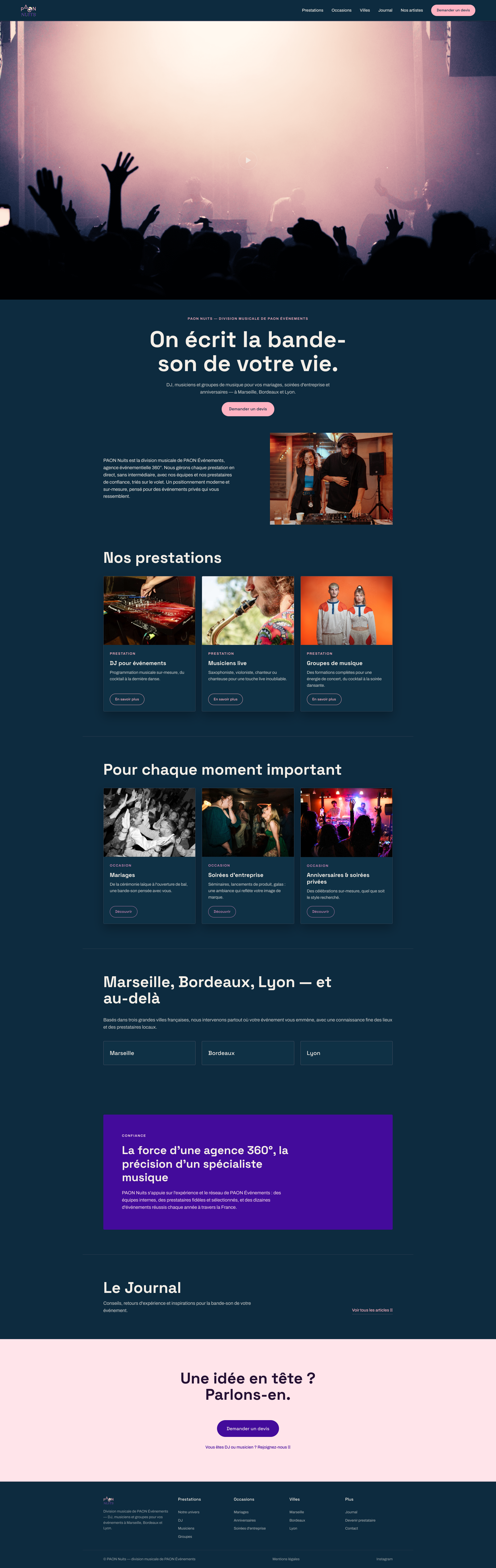 Aperçu du site