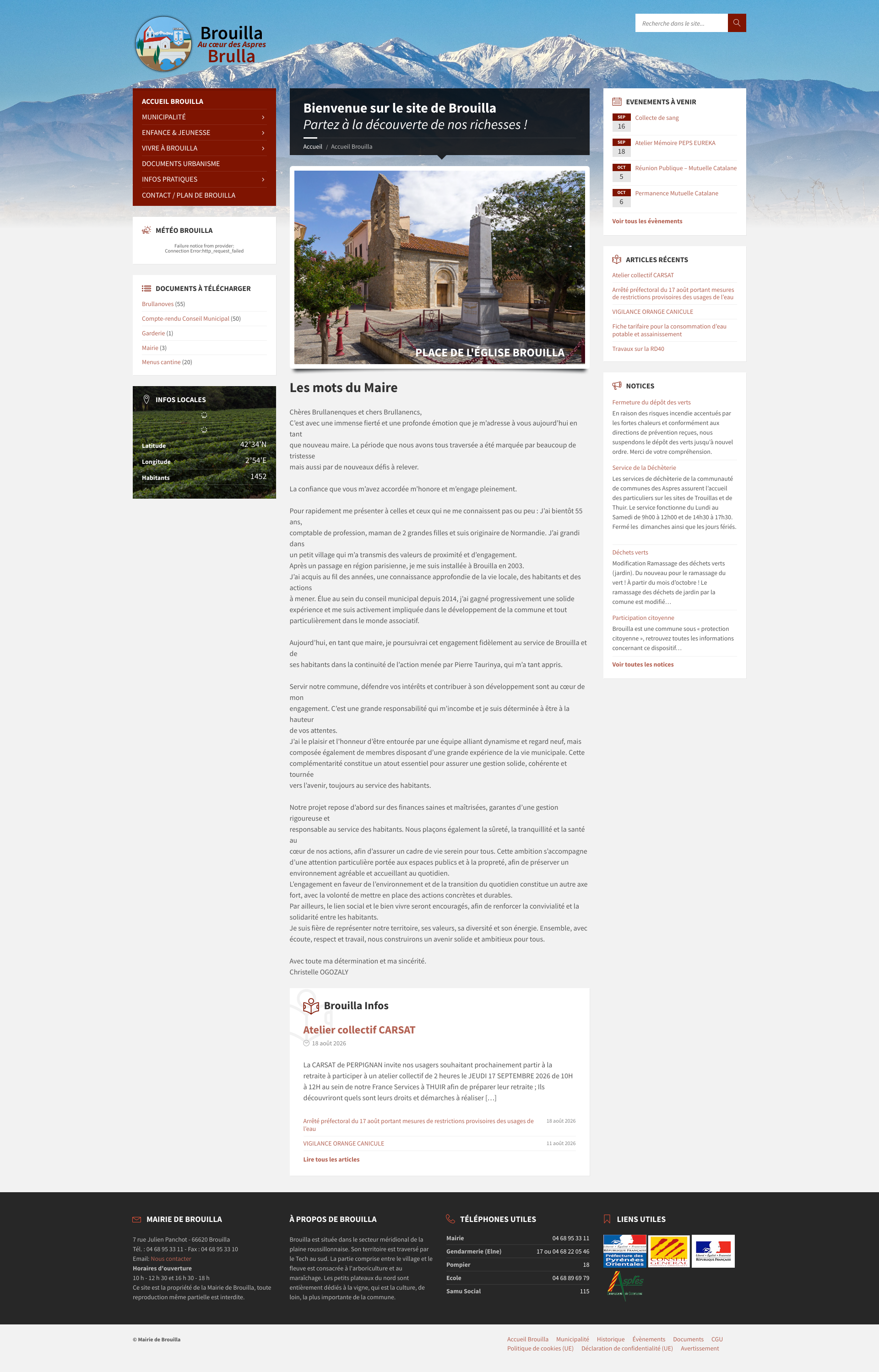 Aperçu du site