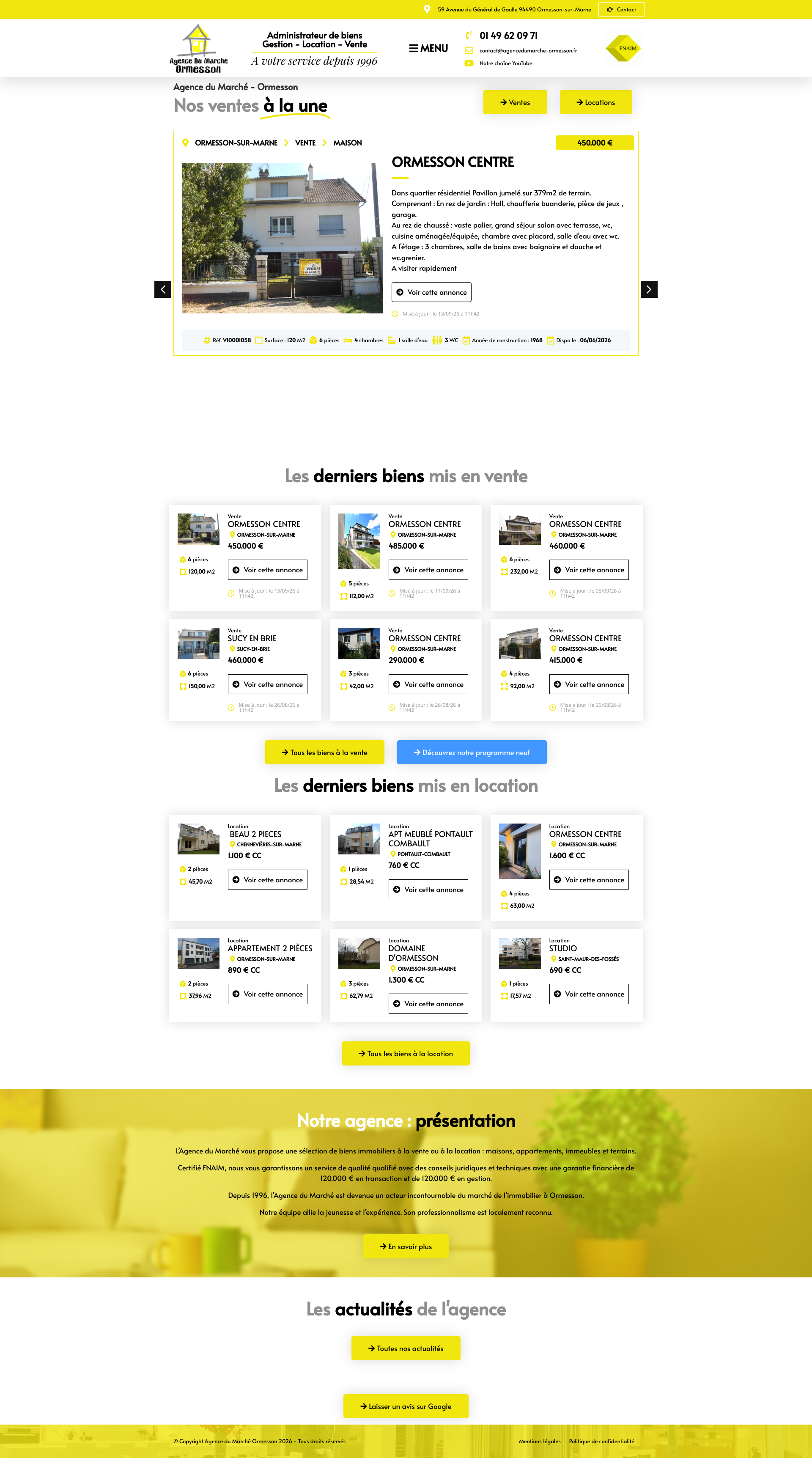 Aperçu du site