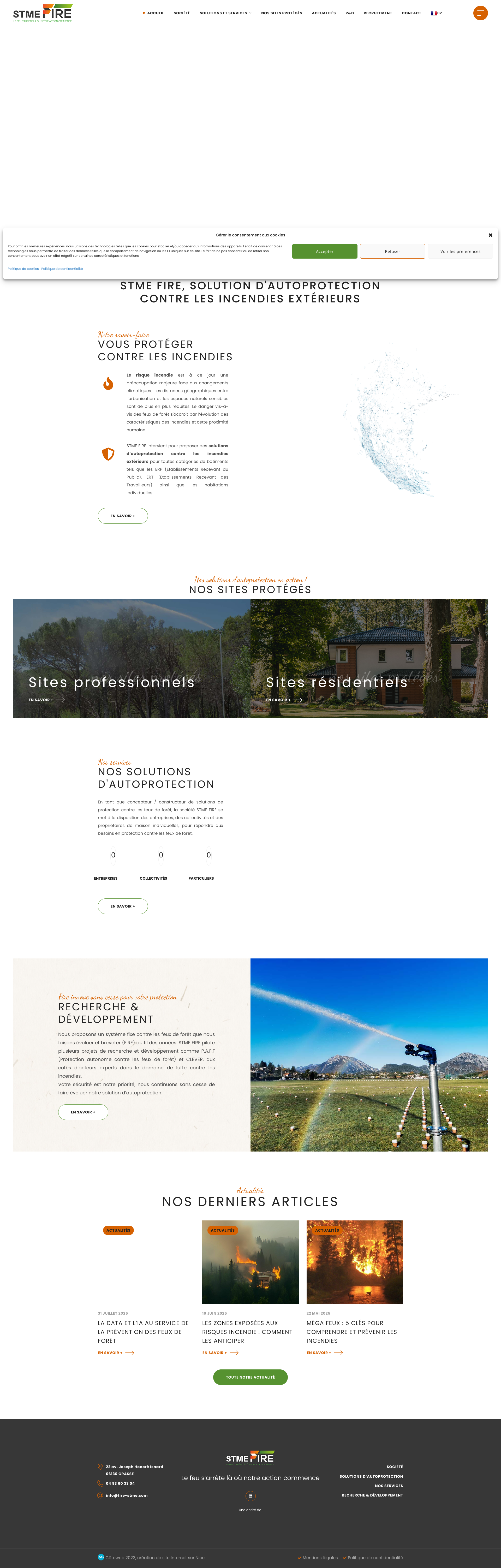 Aperçu du site