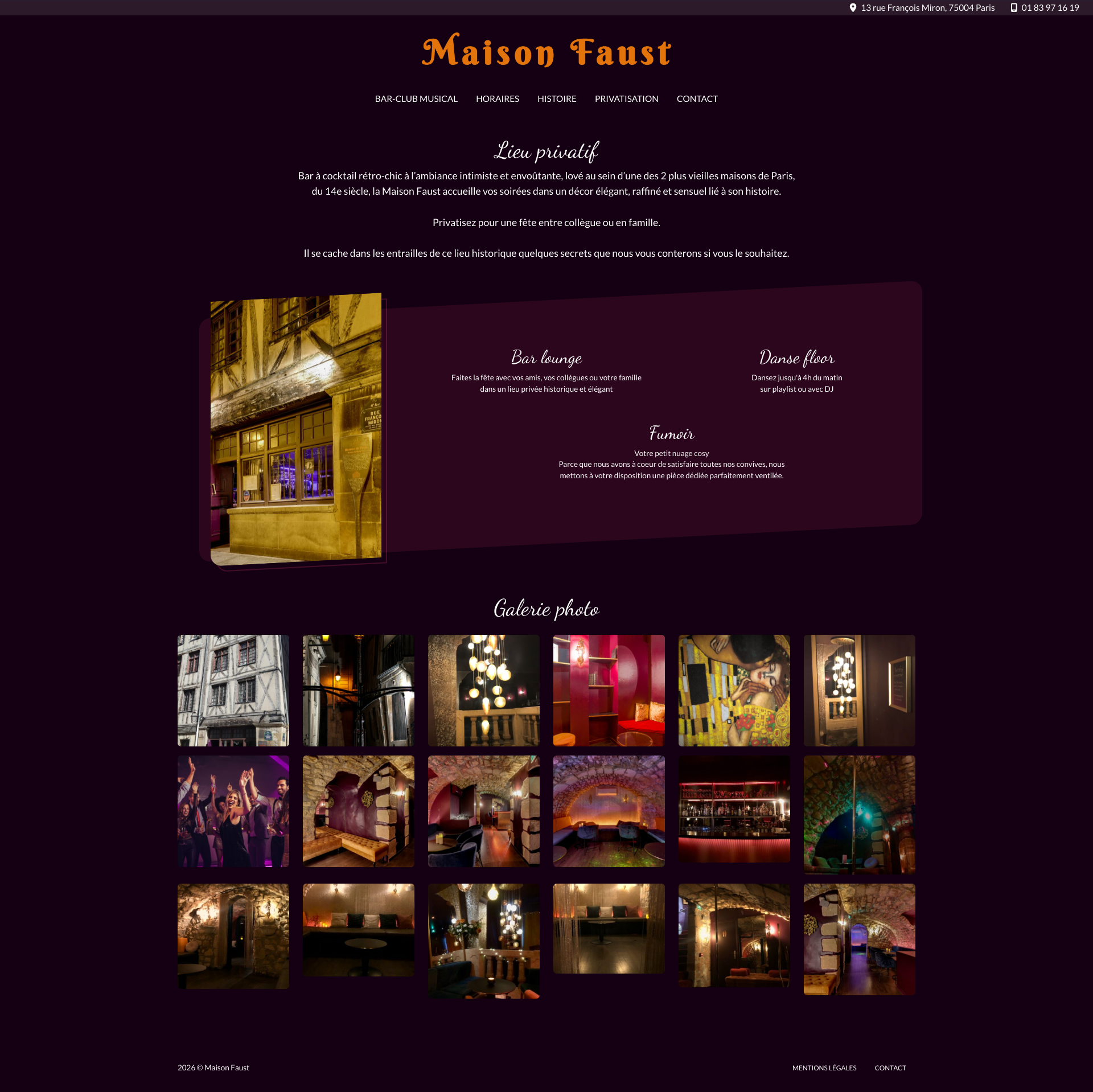 Aperçu du site