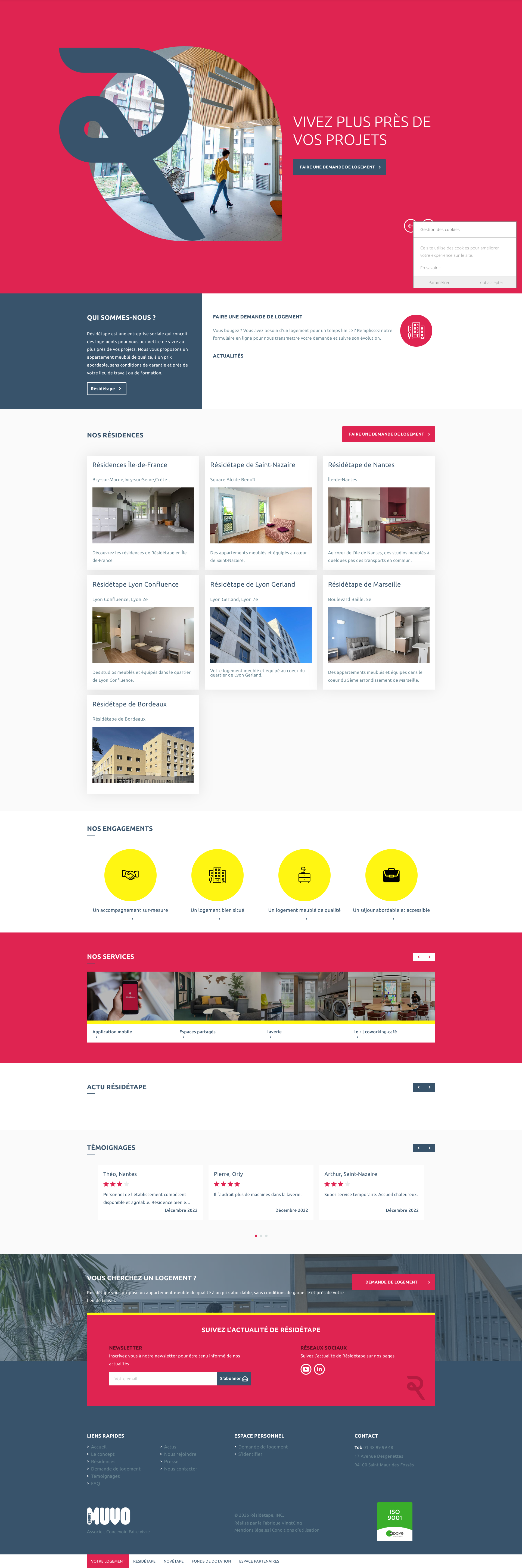 Aperçu du site