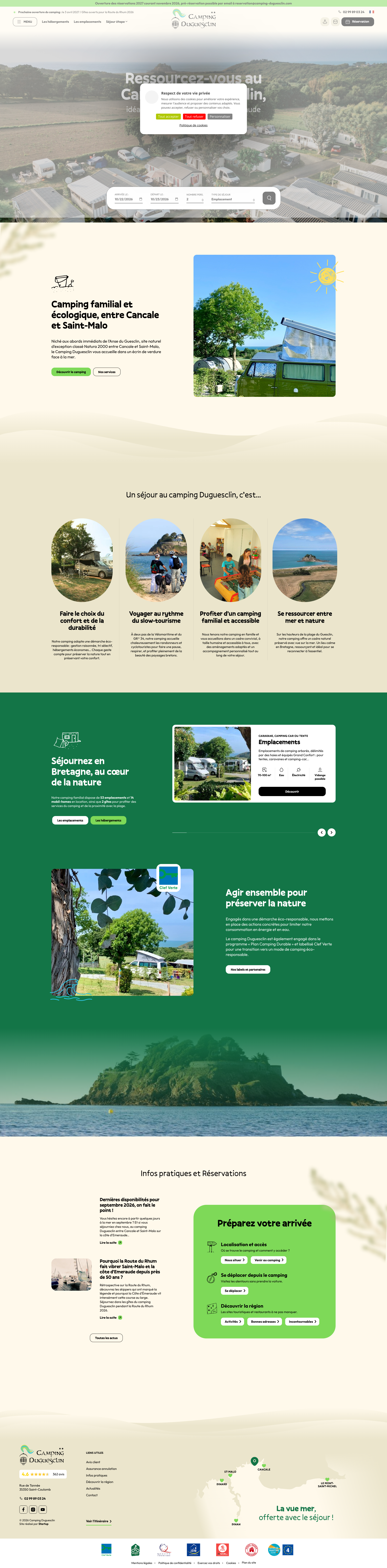 Aperçu du site