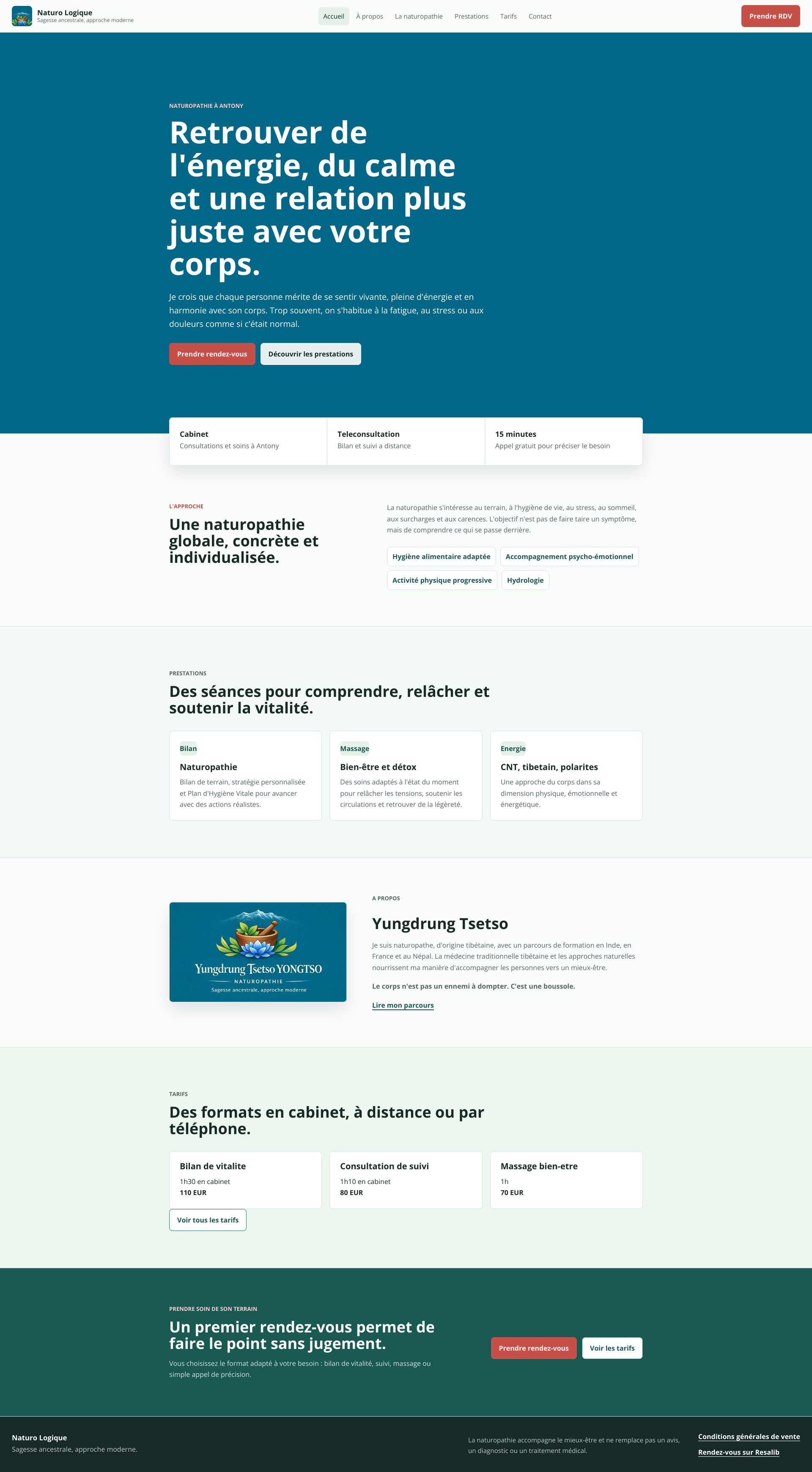 Aperçu du site