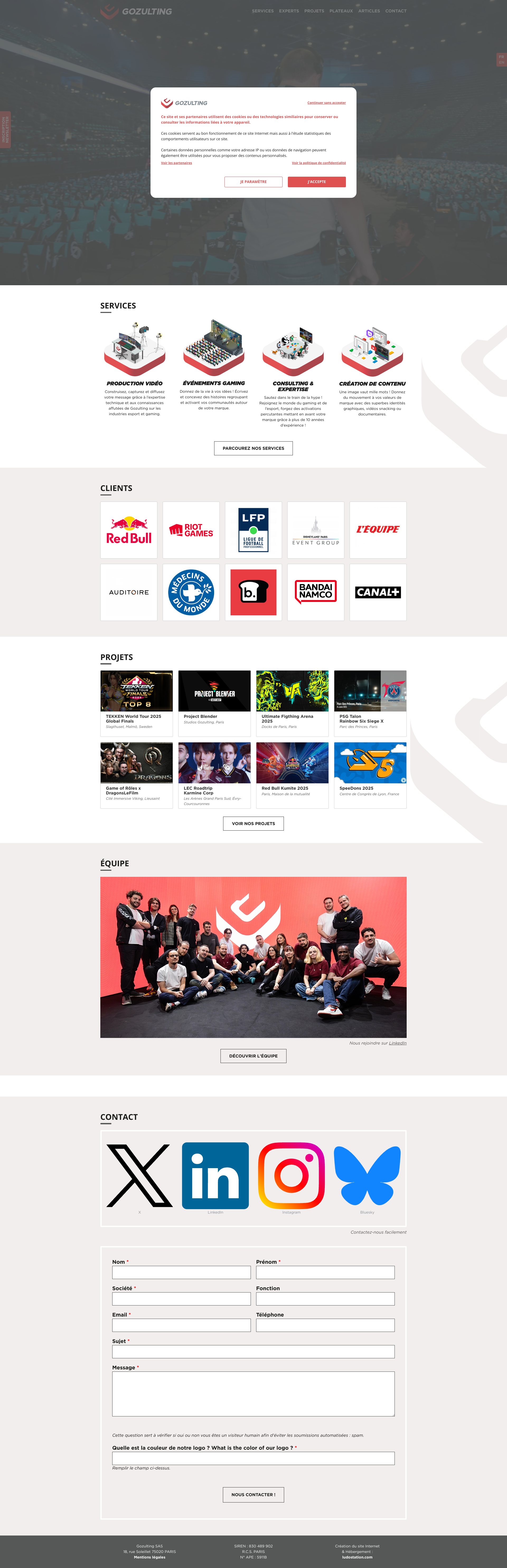 Aperçu du site