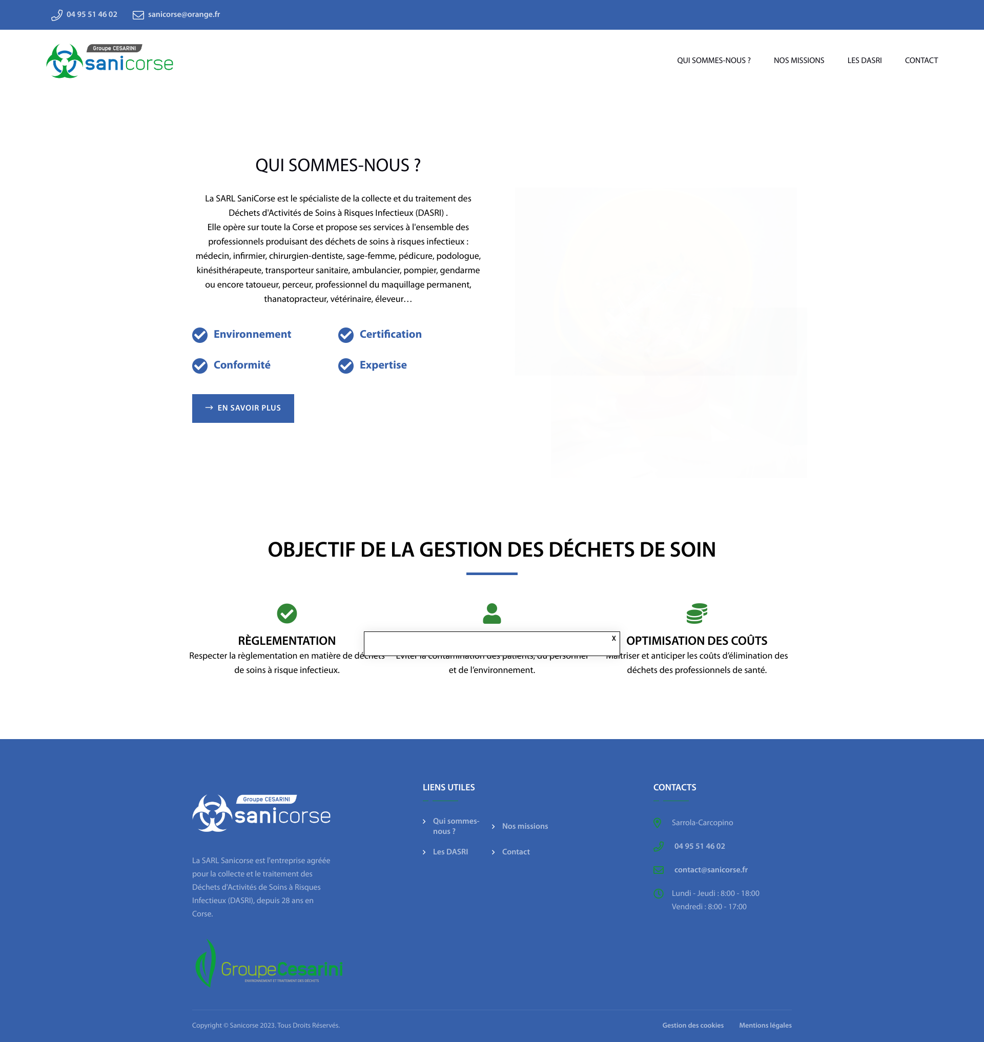 Aperçu du site