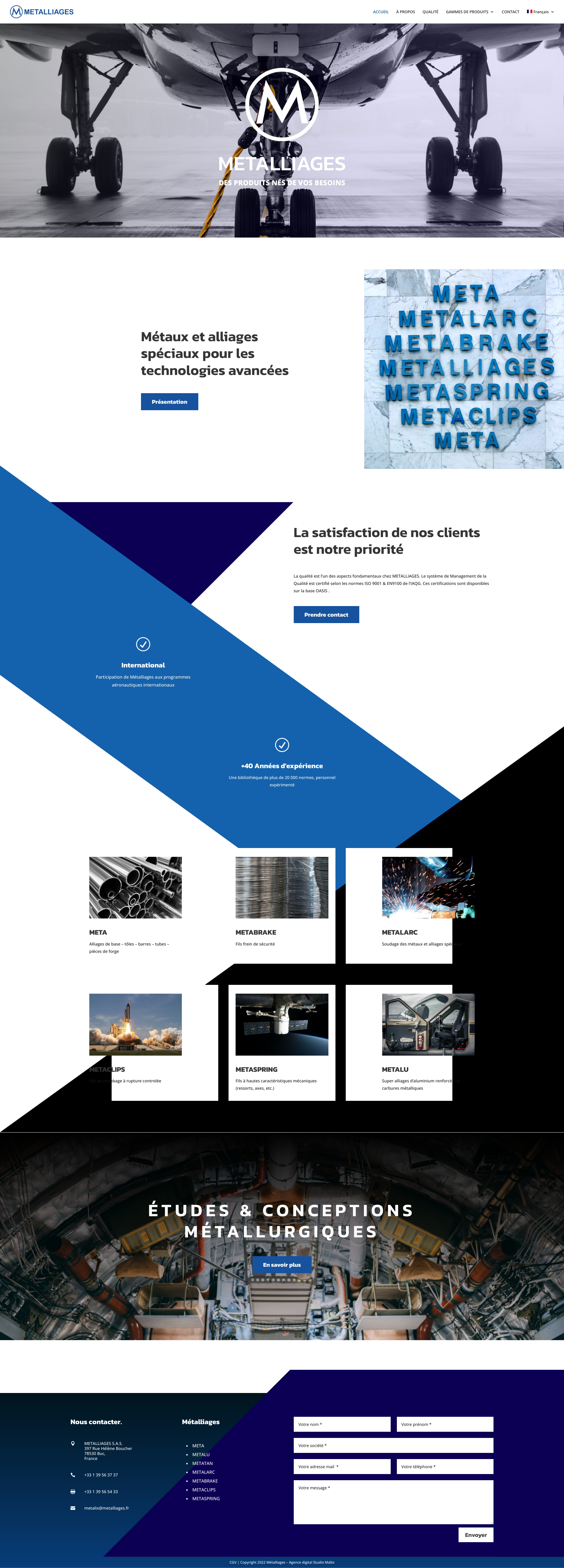 Aperçu du site