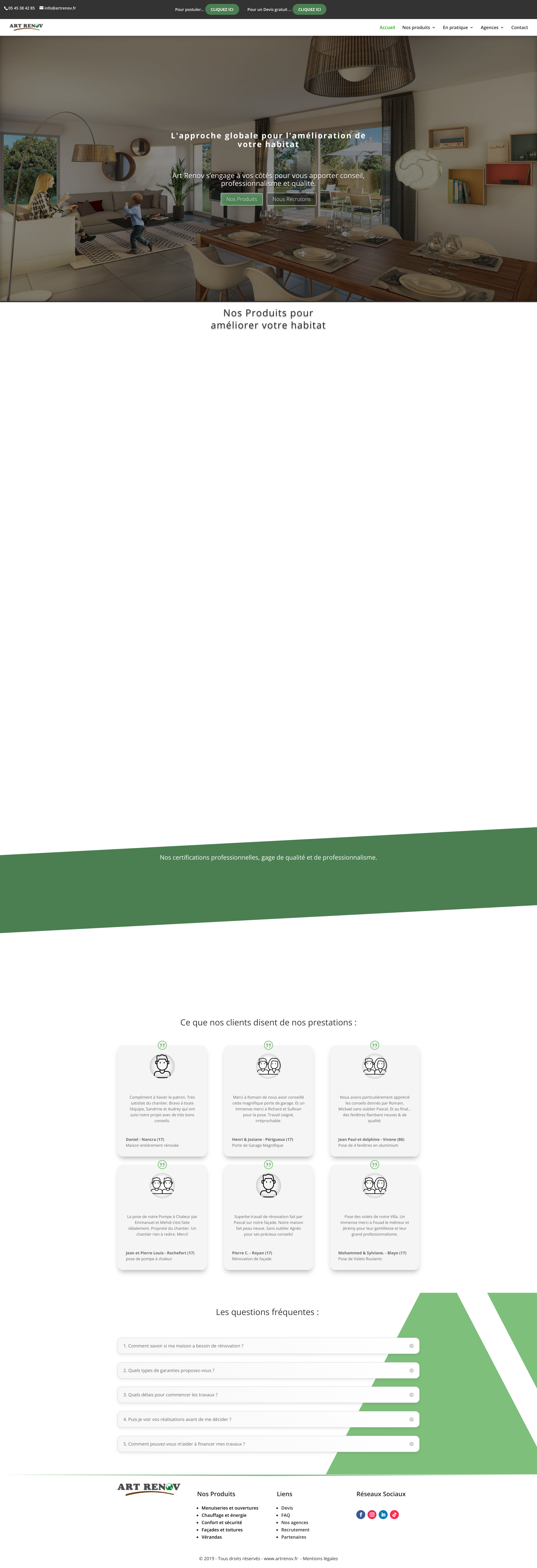 Aperçu du site