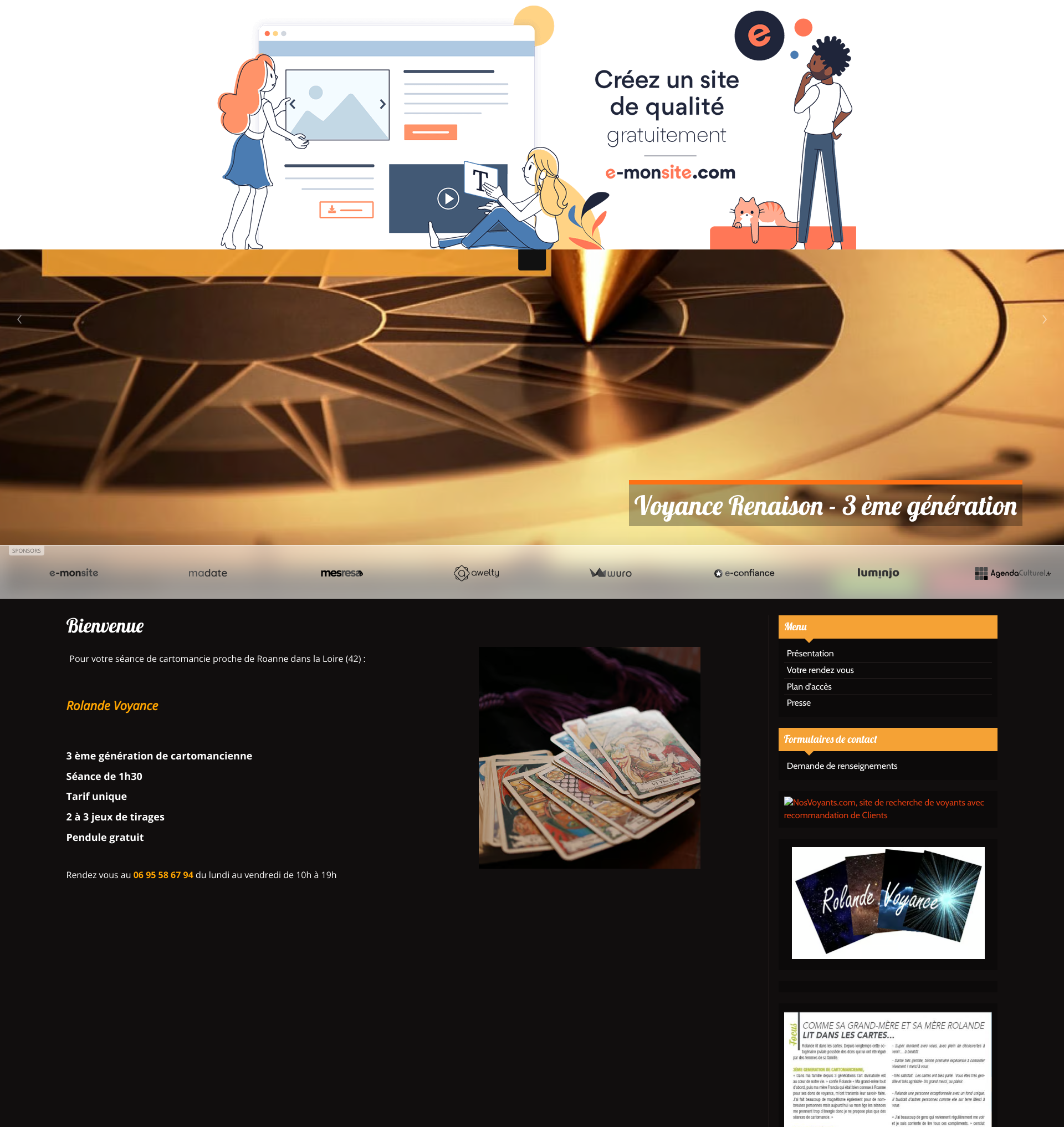 Aperçu du site