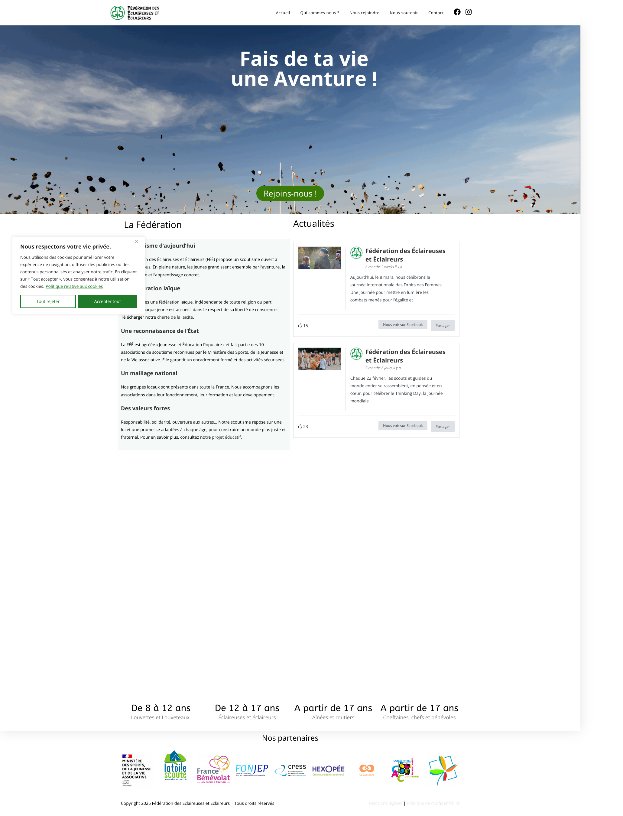 Aperçu du site