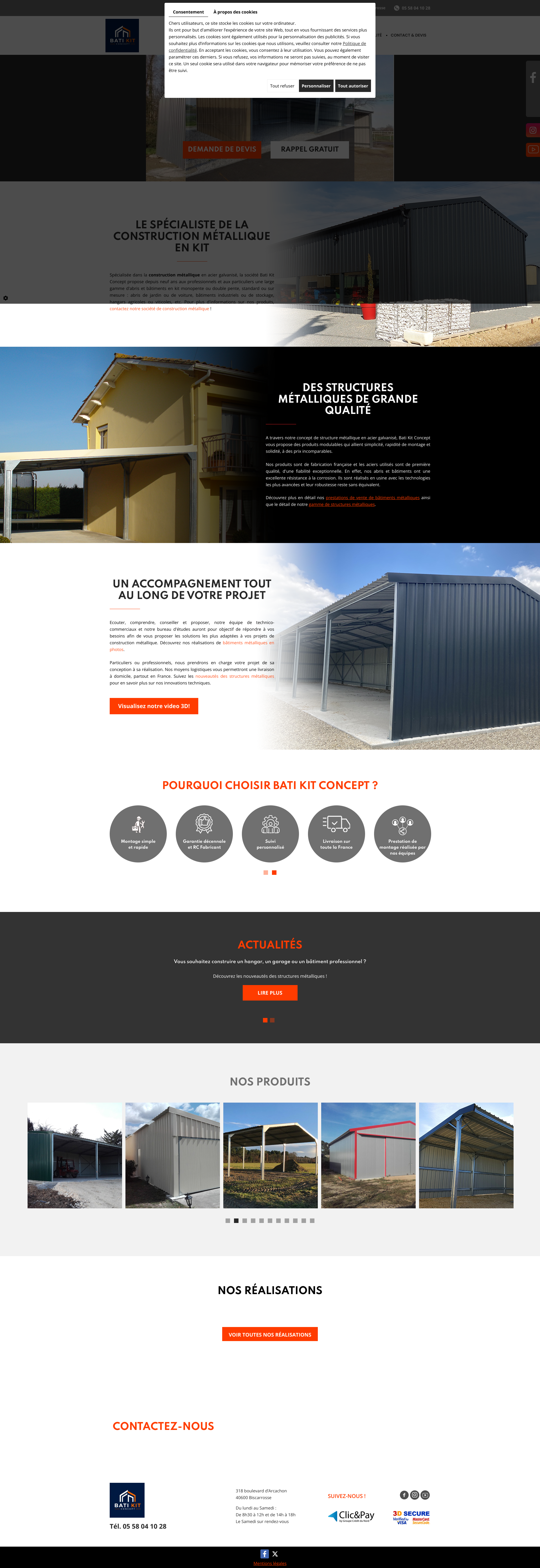 Aperçu du site