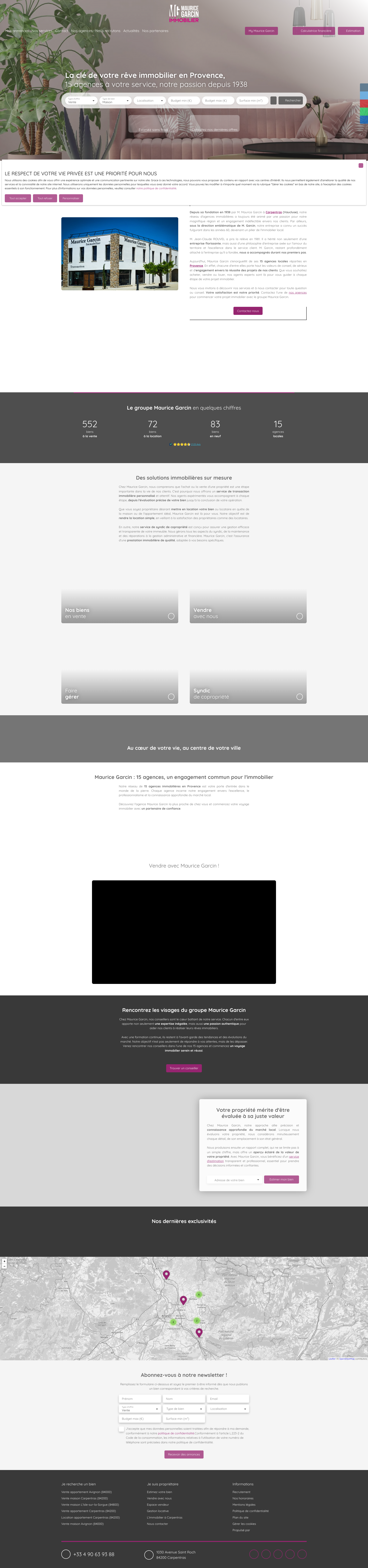 Aperçu du site