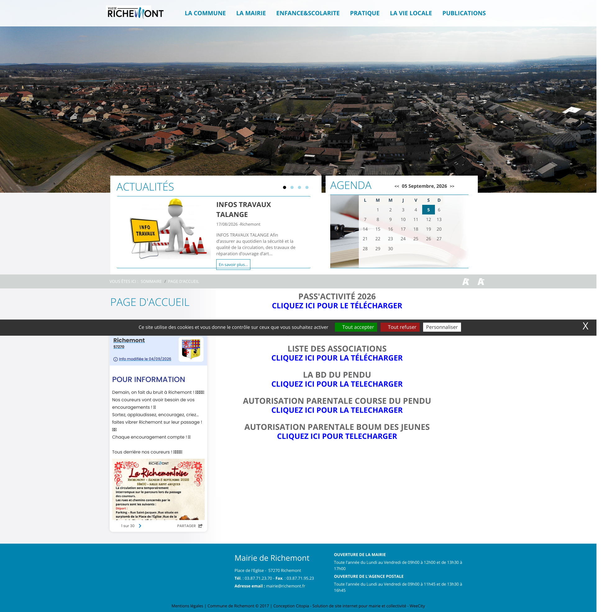 Aperçu du site