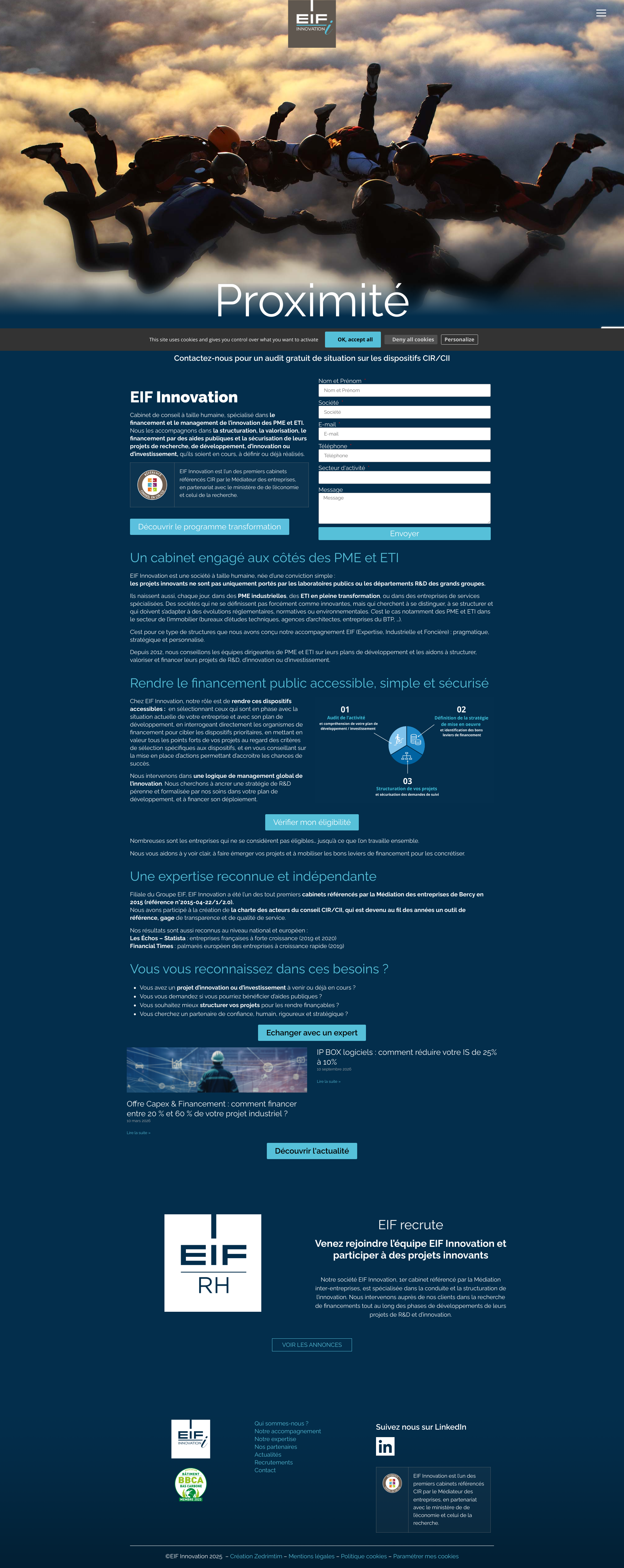 Aperçu du site