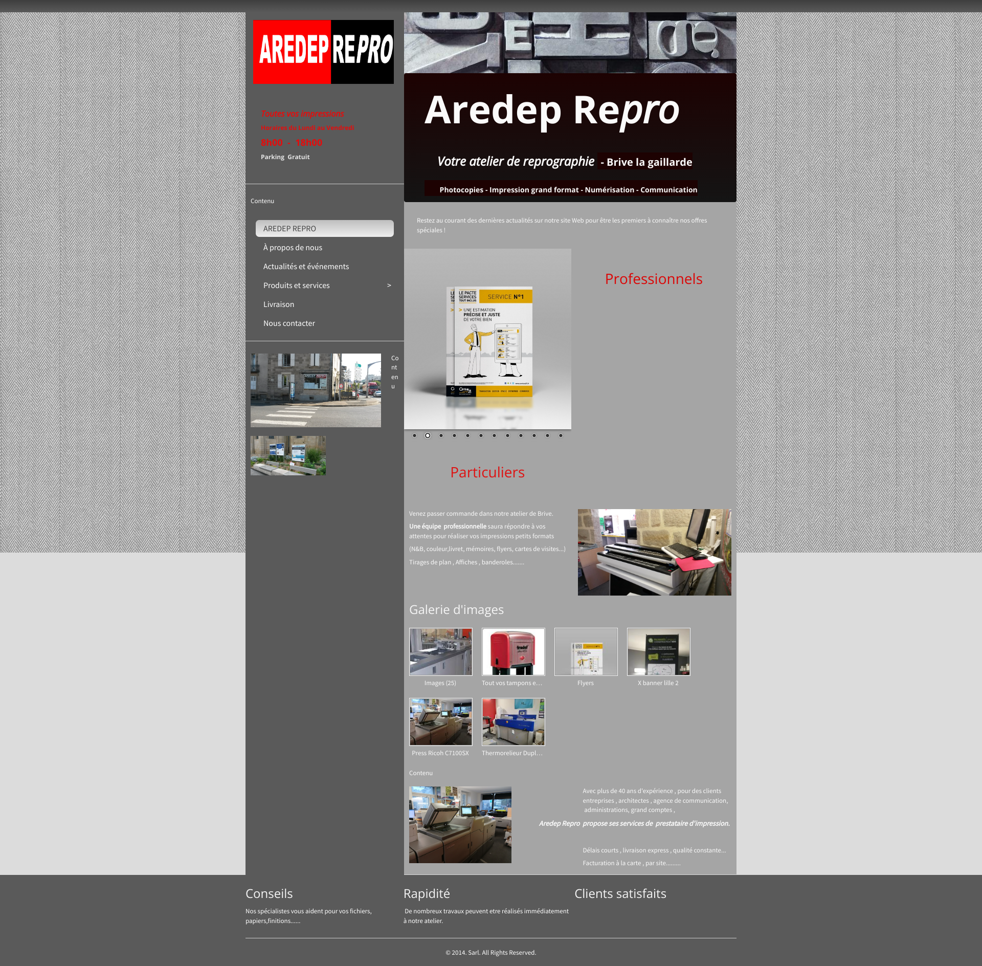 Aperçu du site