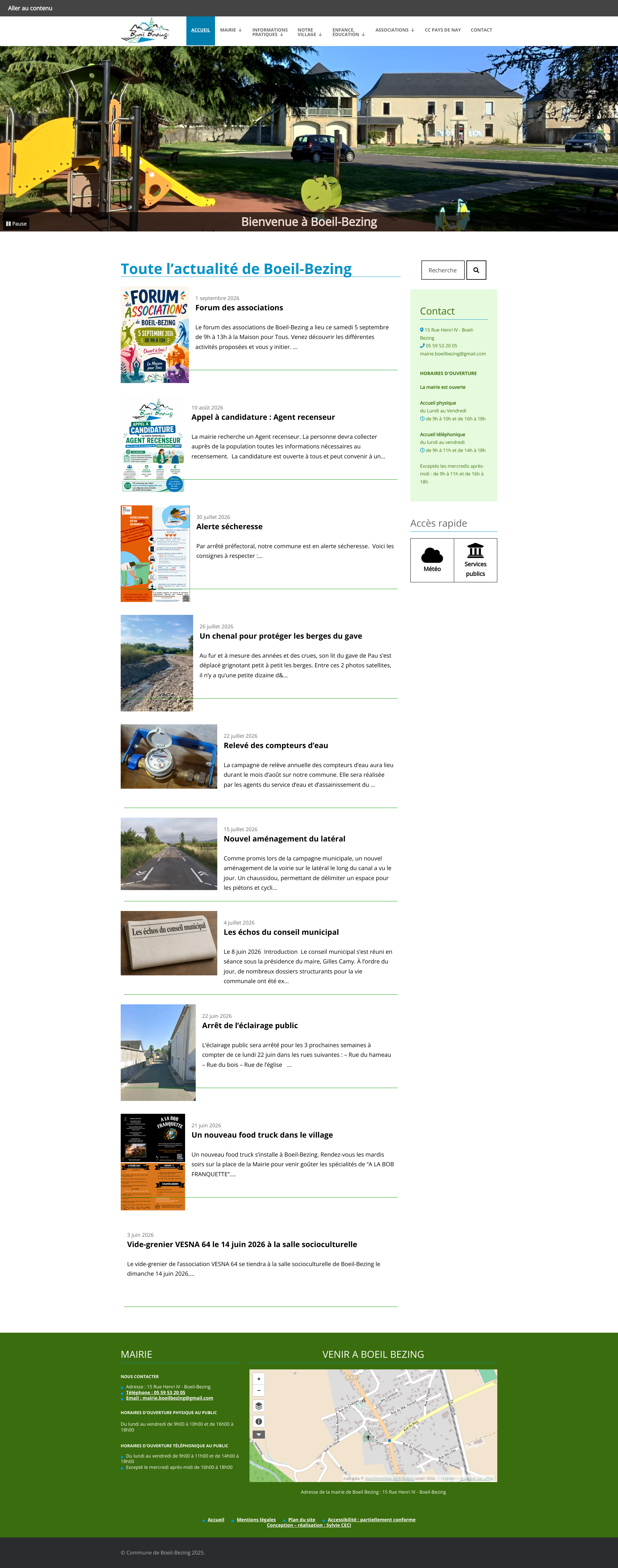Aperçu du site