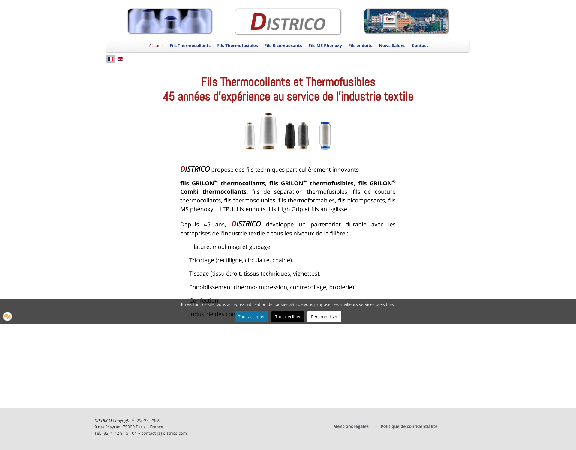 Aperçu du site