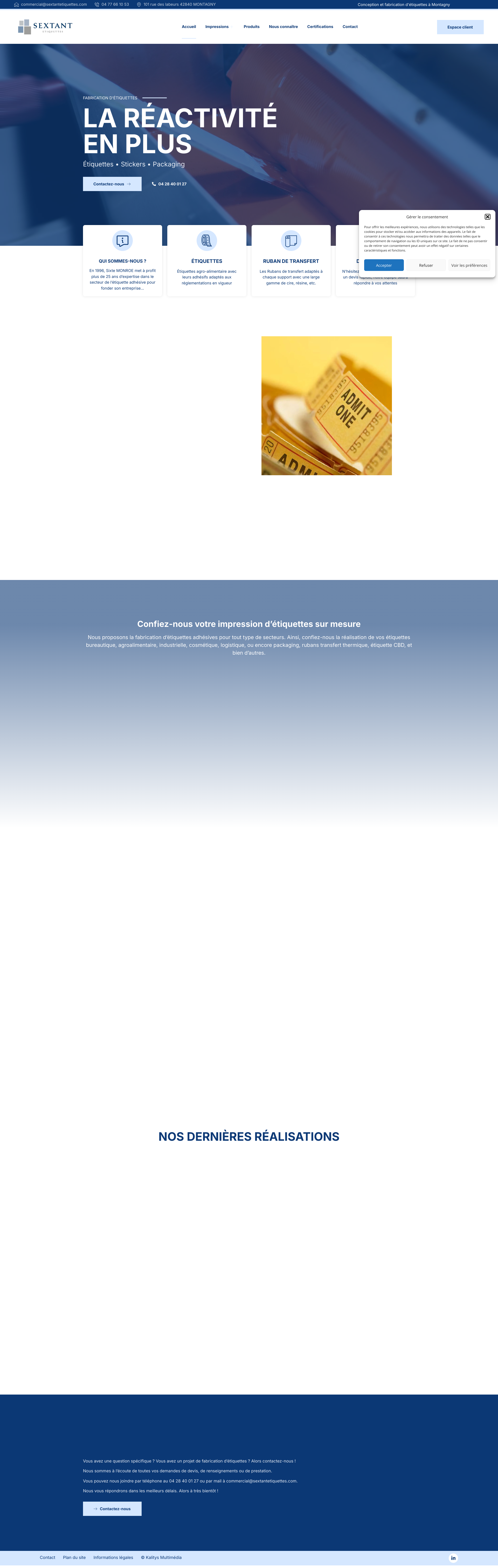 Aperçu du site