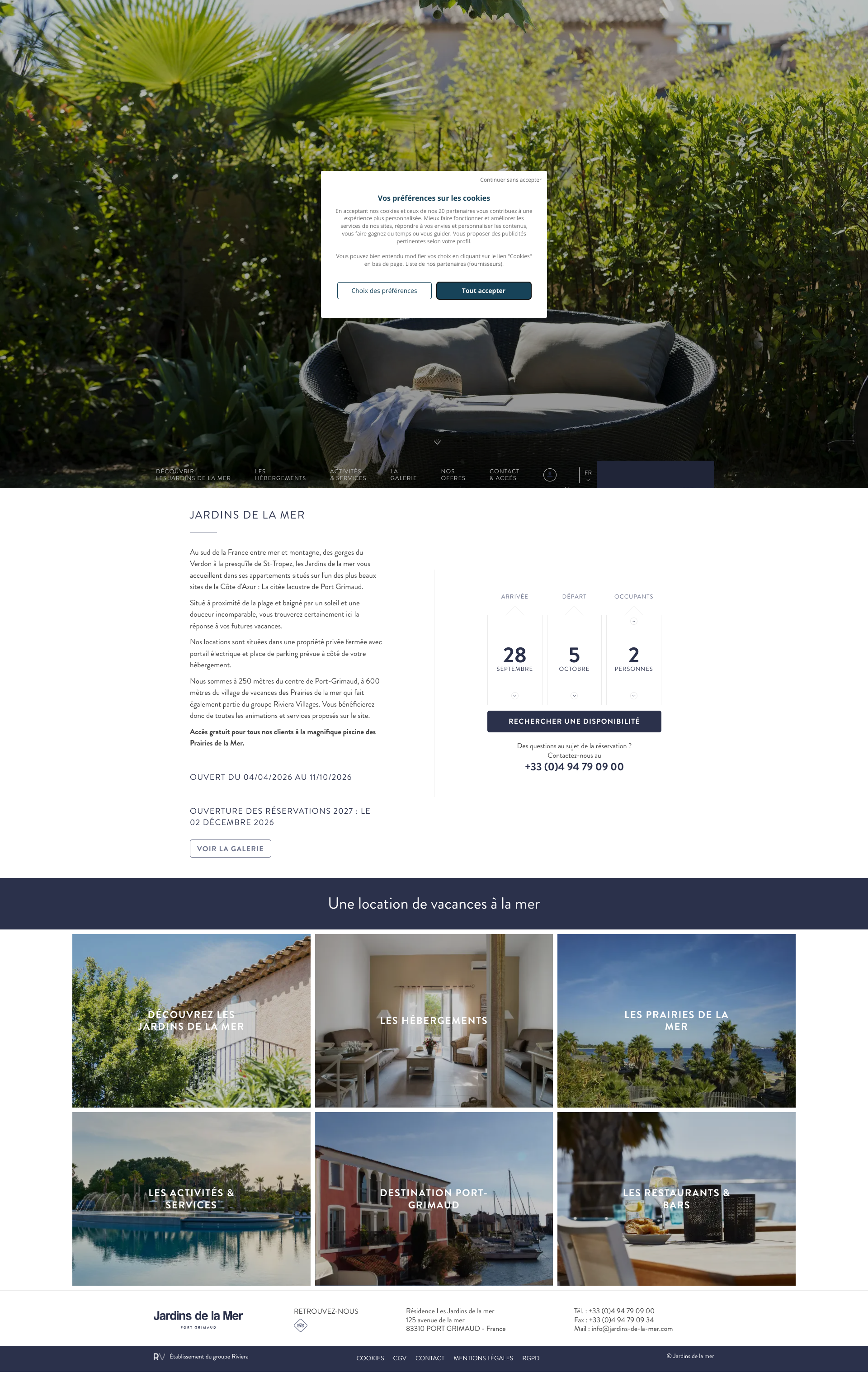 Aperçu du site