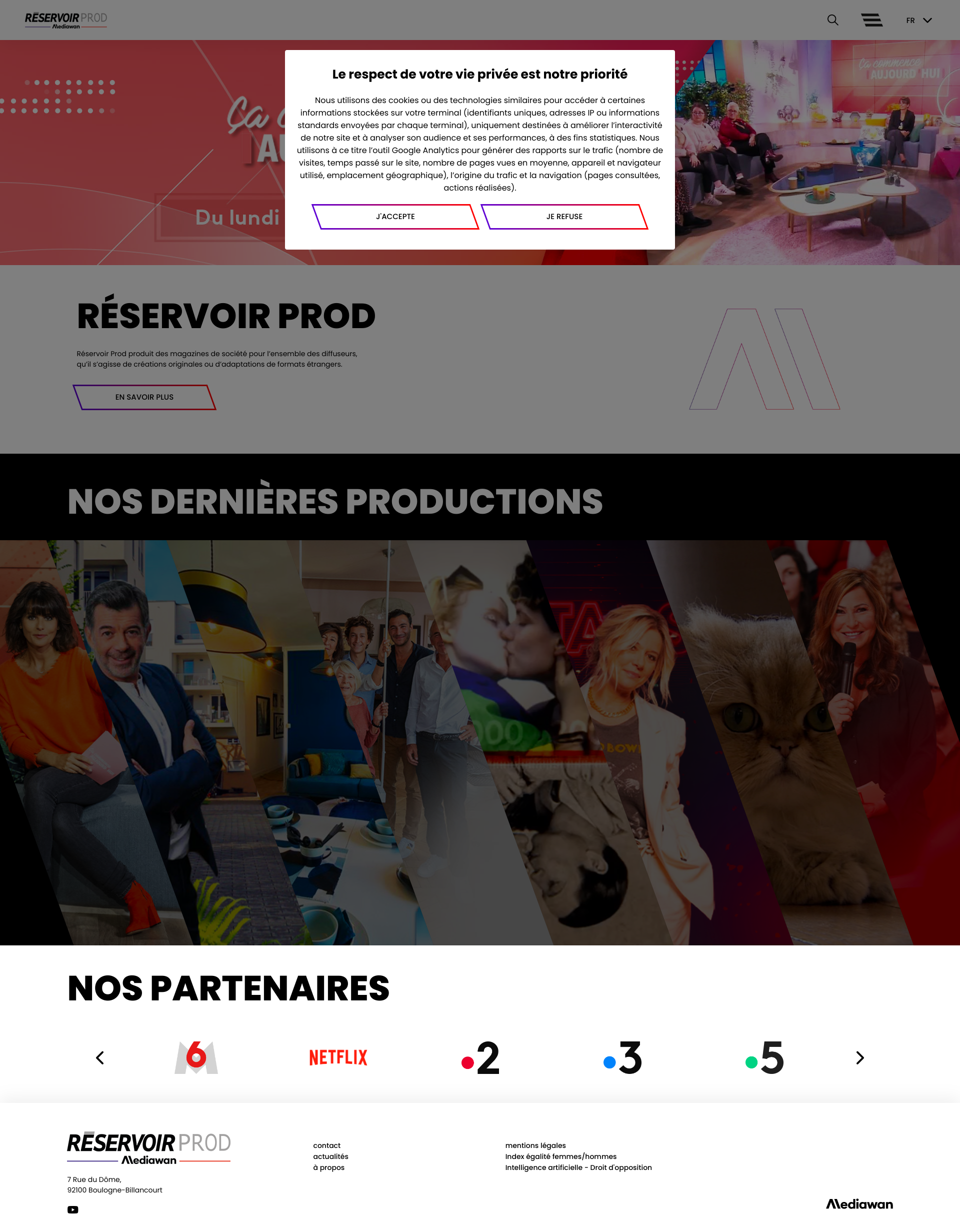 Aperçu du site
