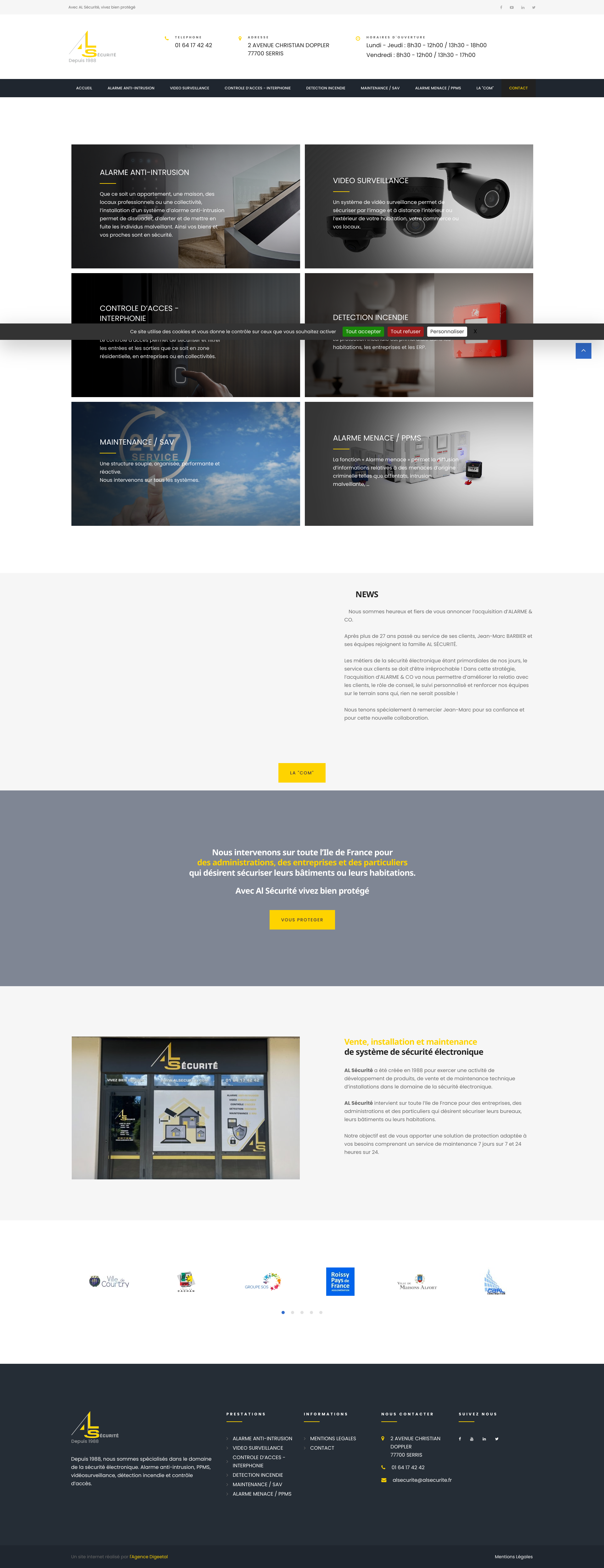 Aperçu du site