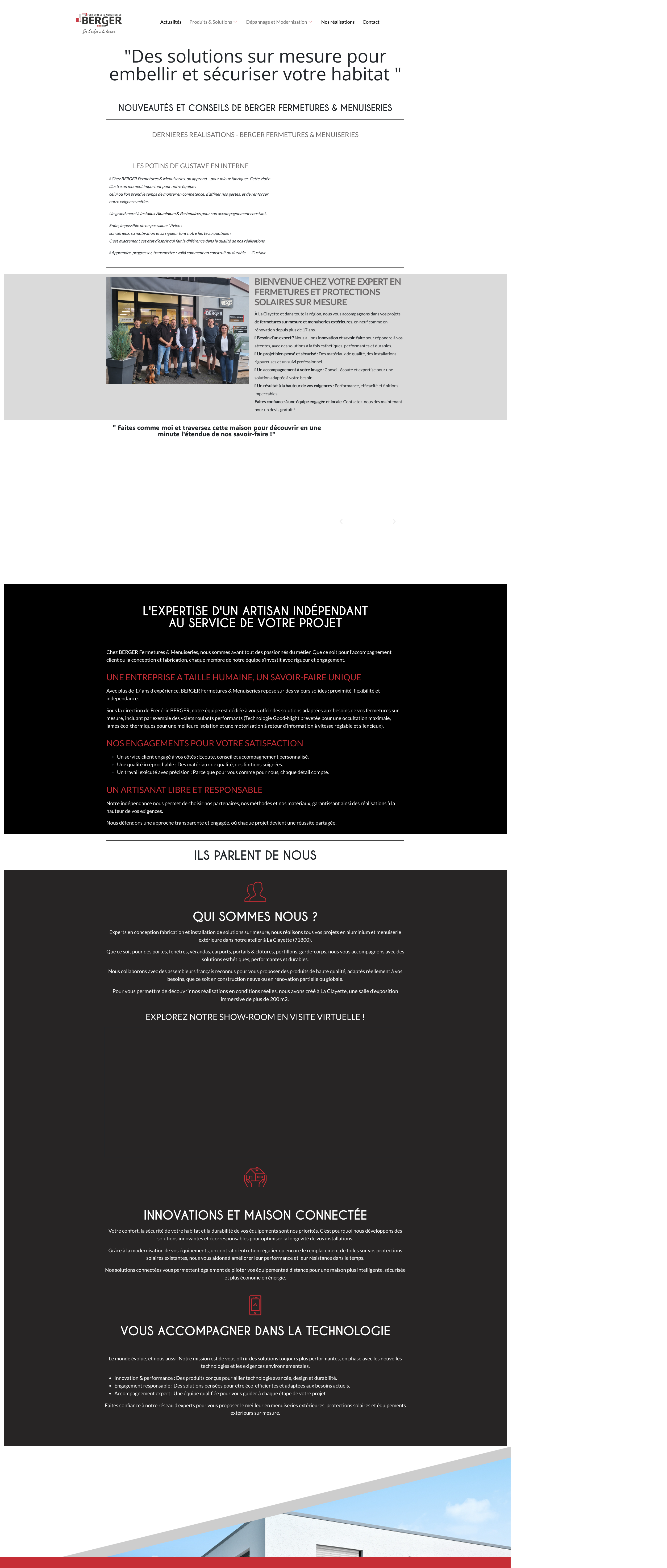 Aperçu du site