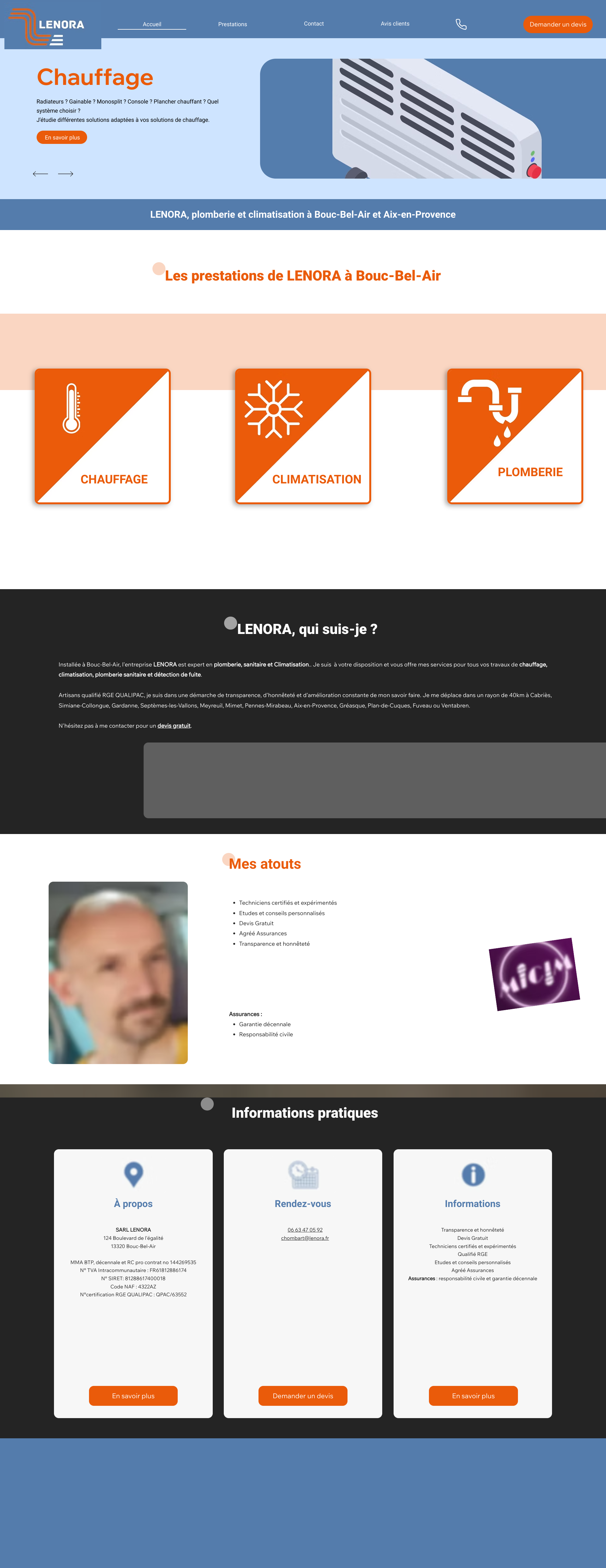 Aperçu du site