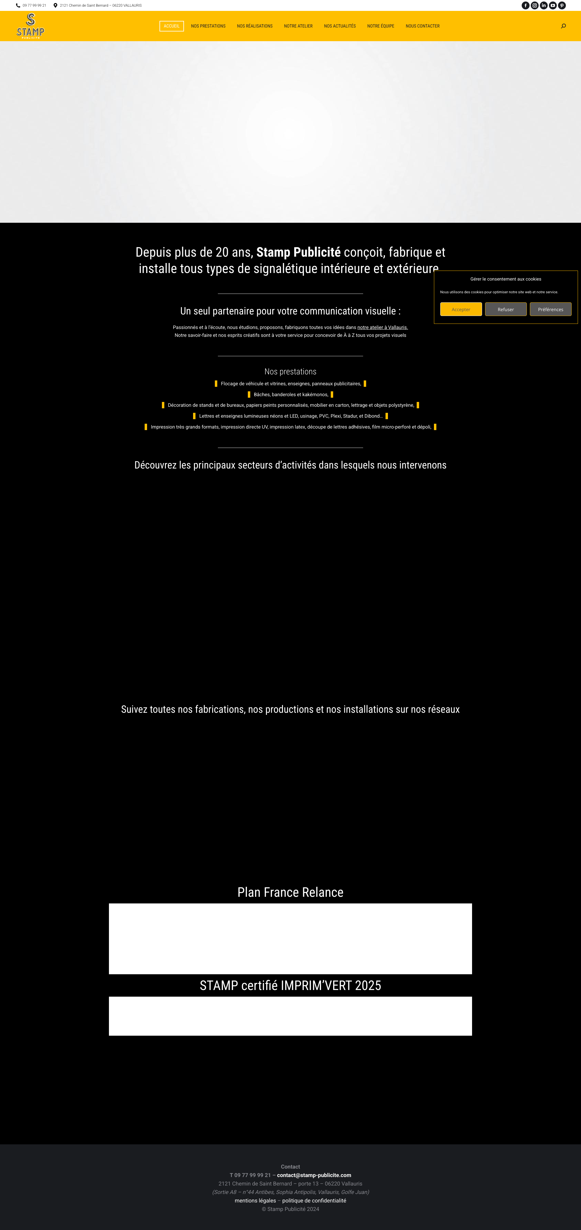 Aperçu du site