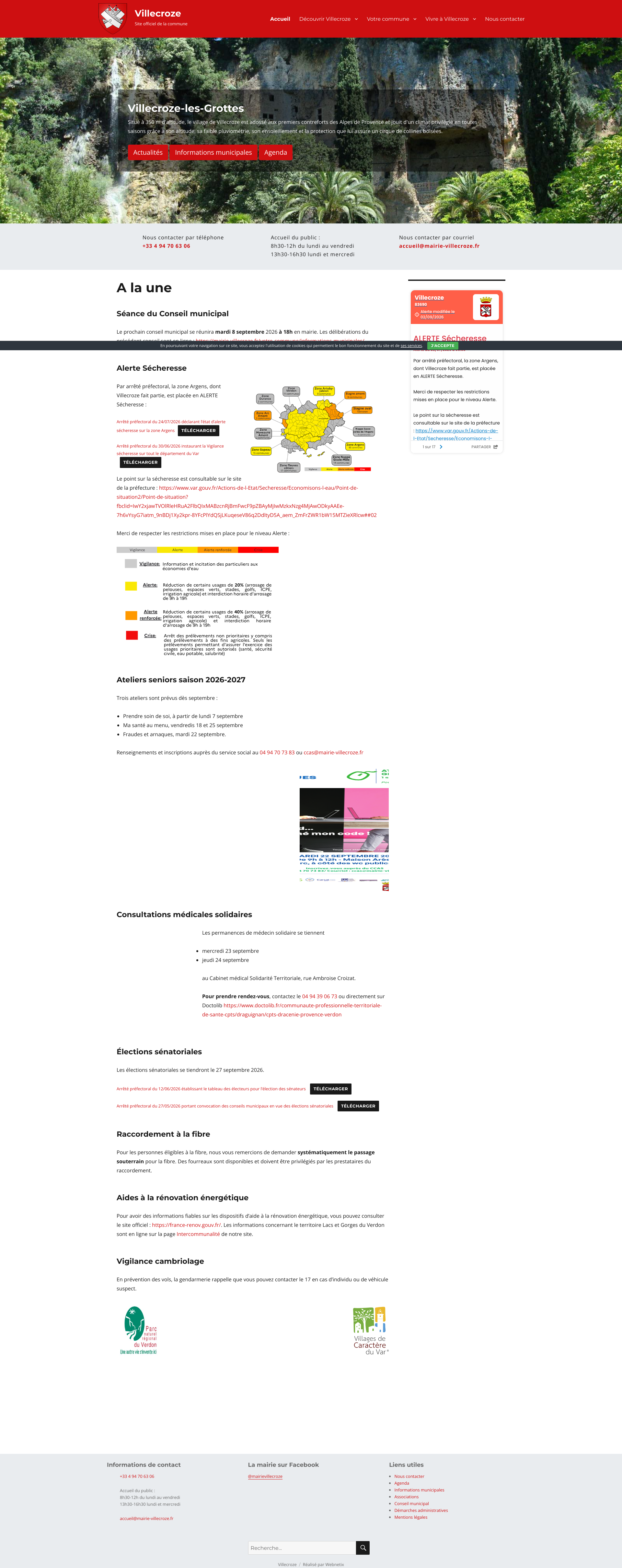 Aperçu du site