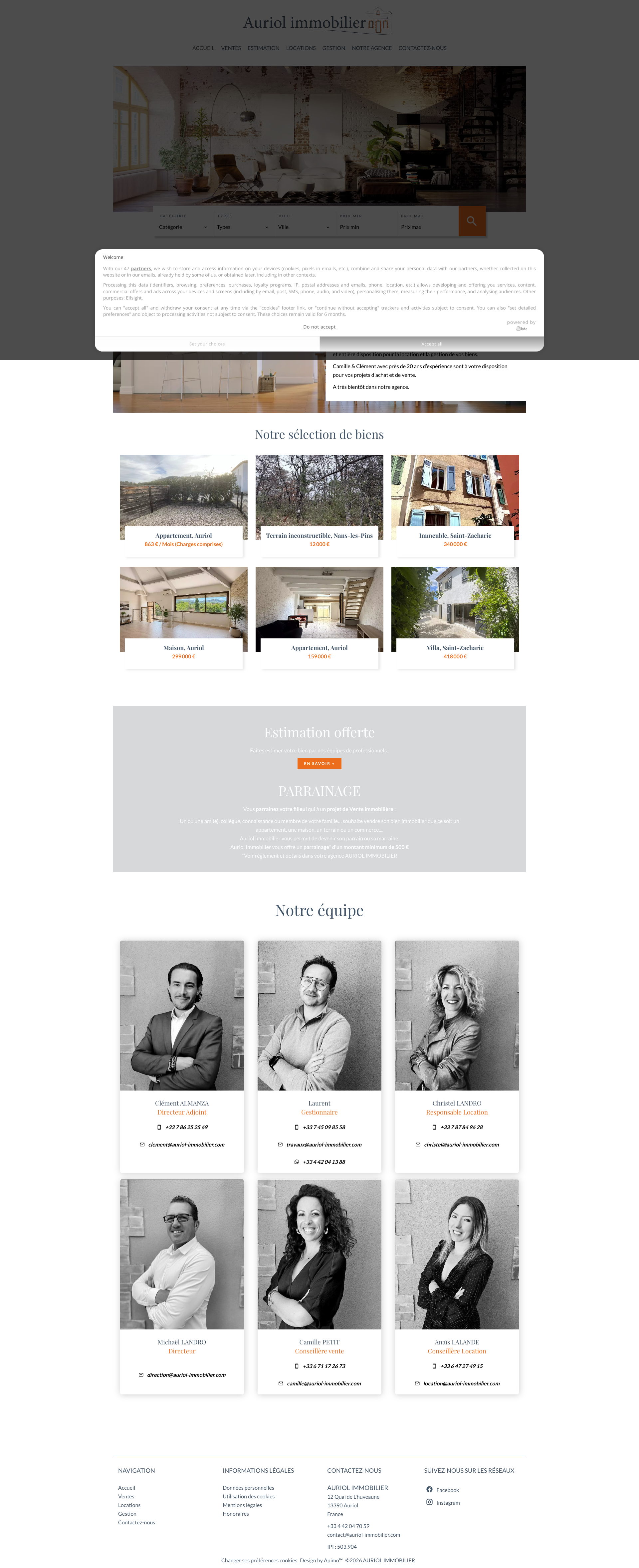 Aperçu du site