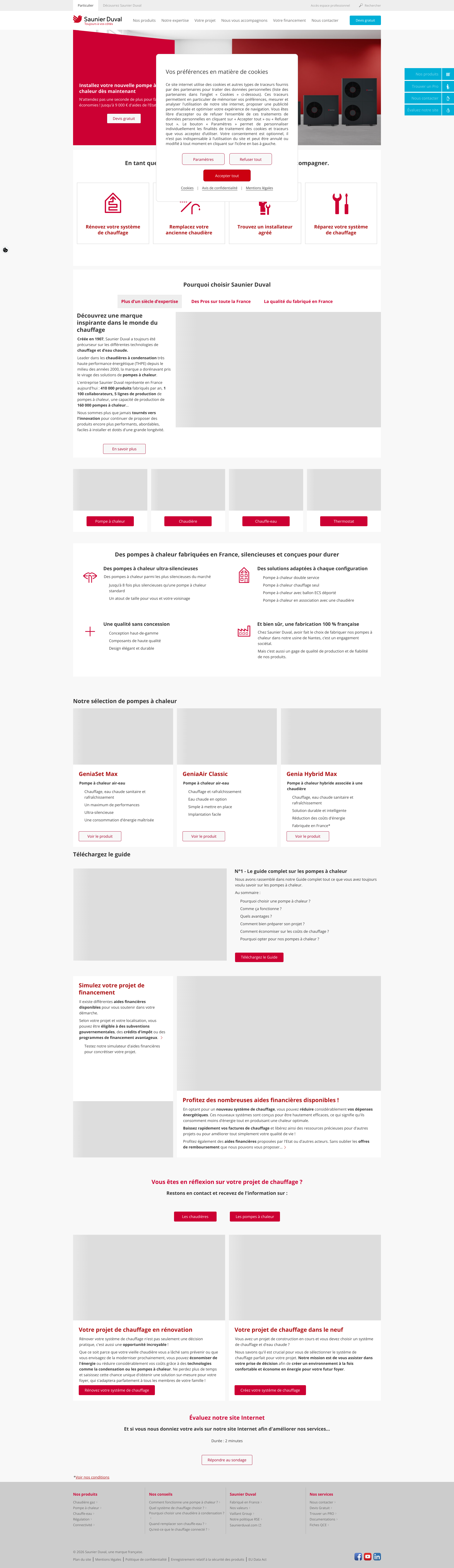 Aperçu du site