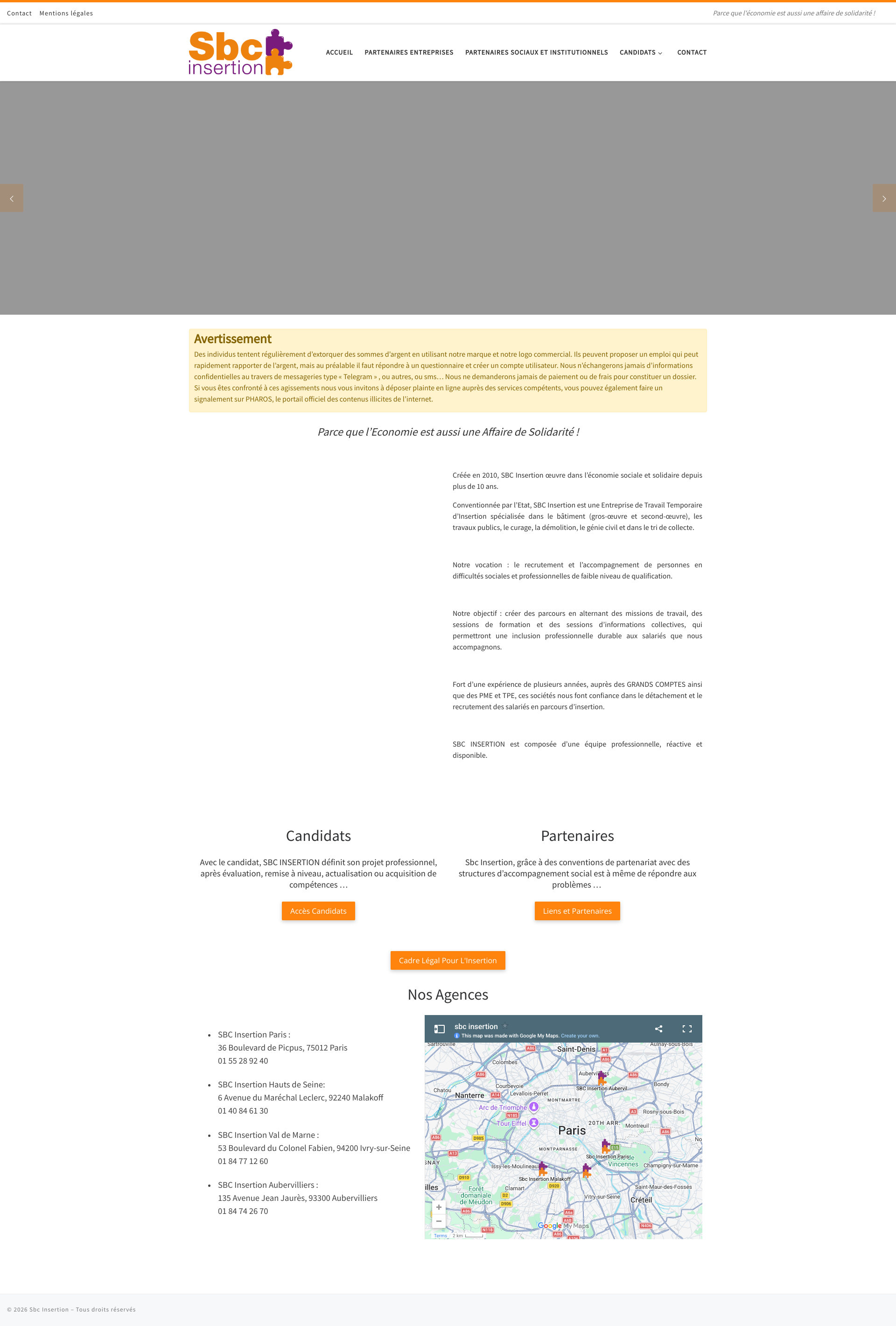 Aperçu du site
