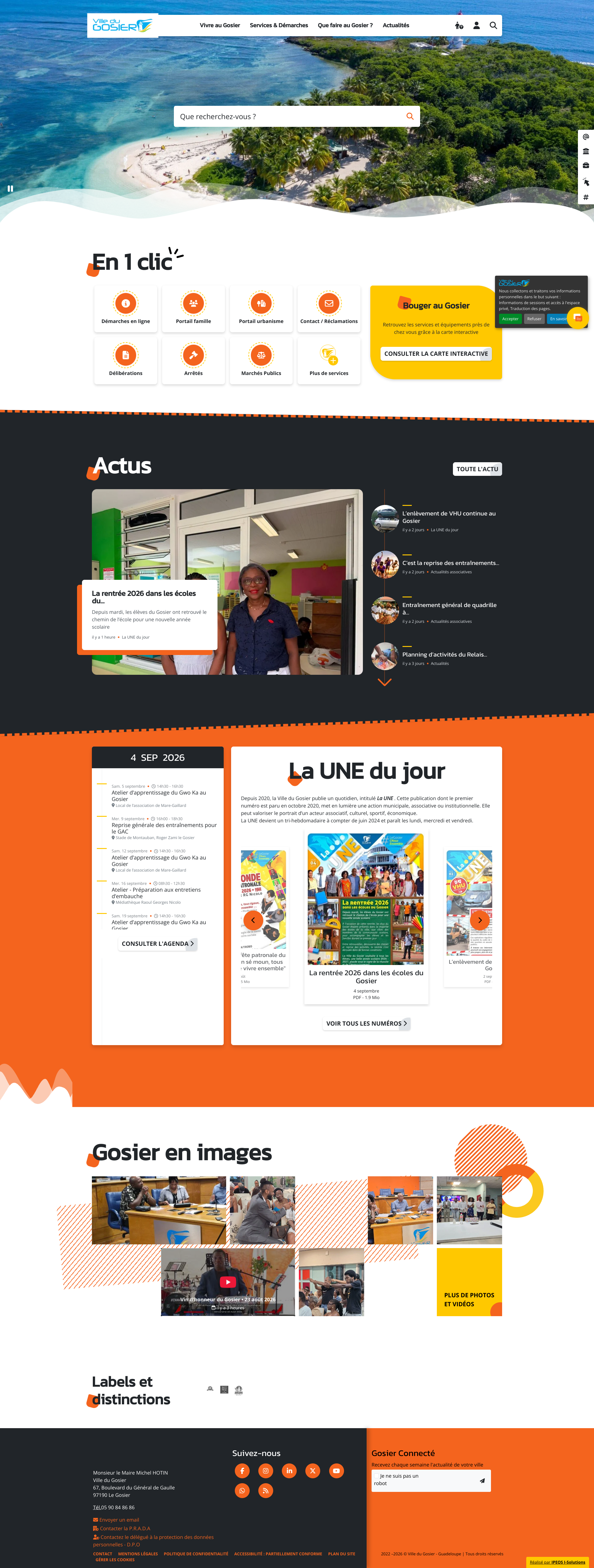 Aperçu du site