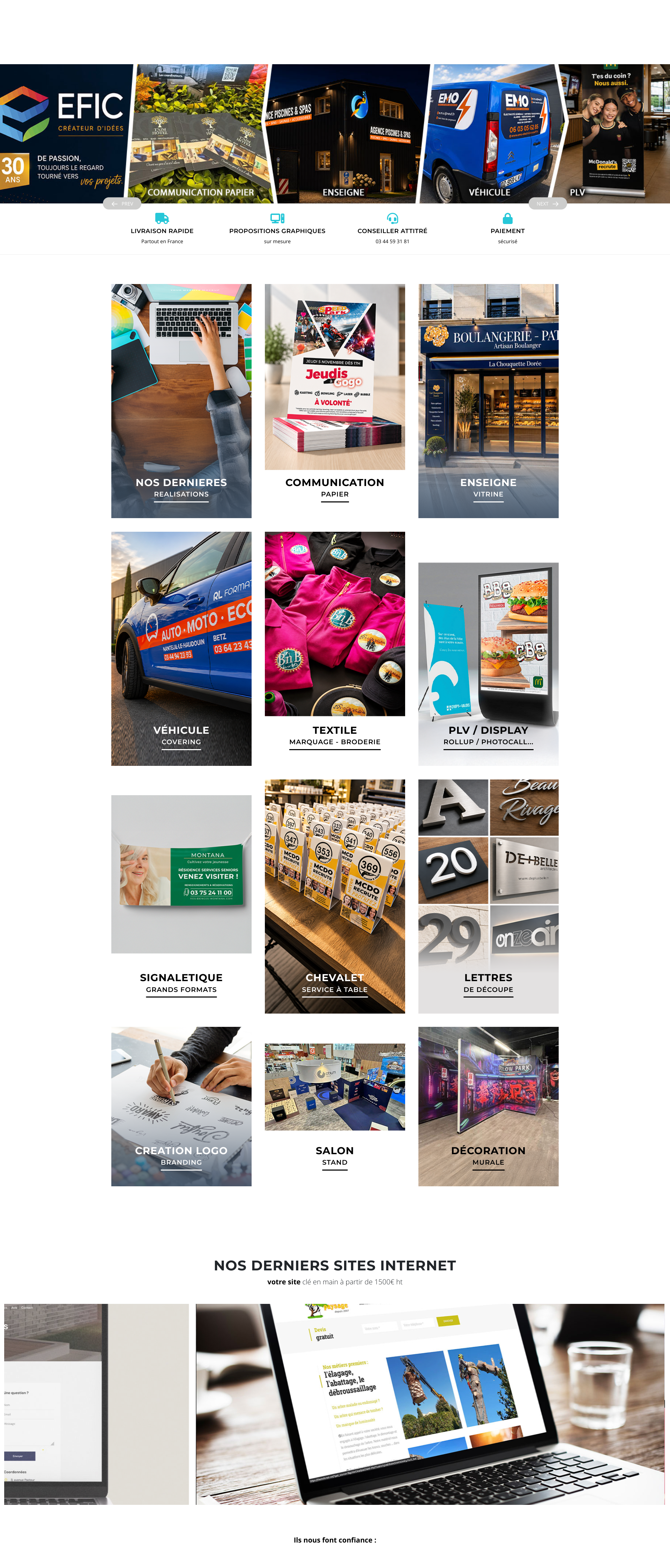 Aperçu du site