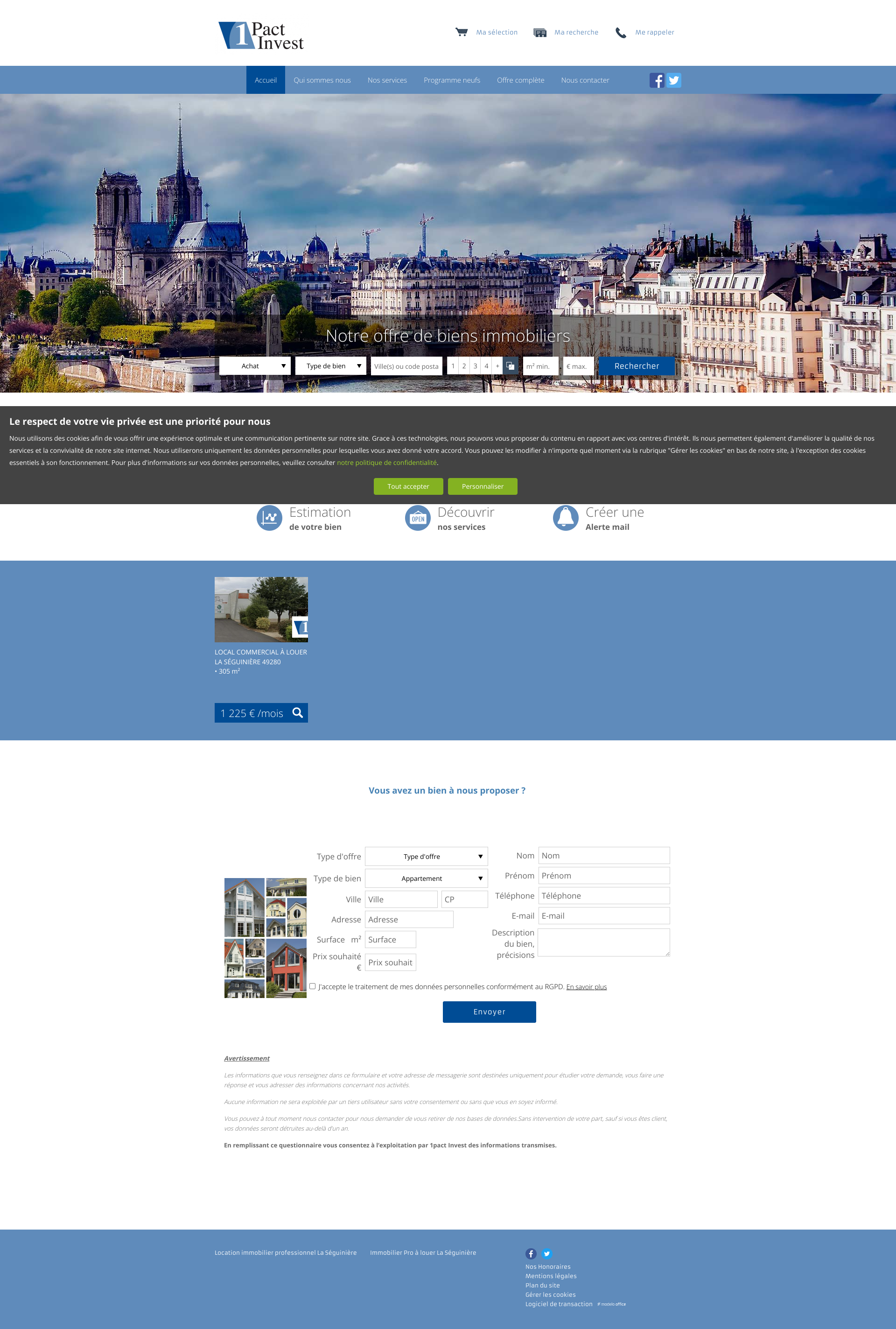 Aperçu du site