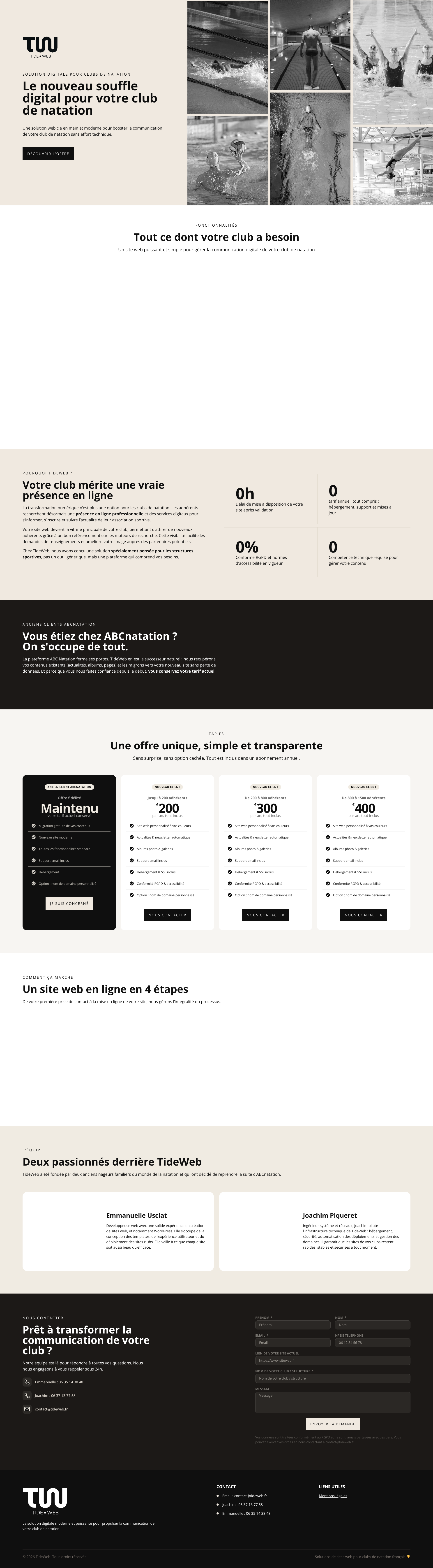 Aperçu du site