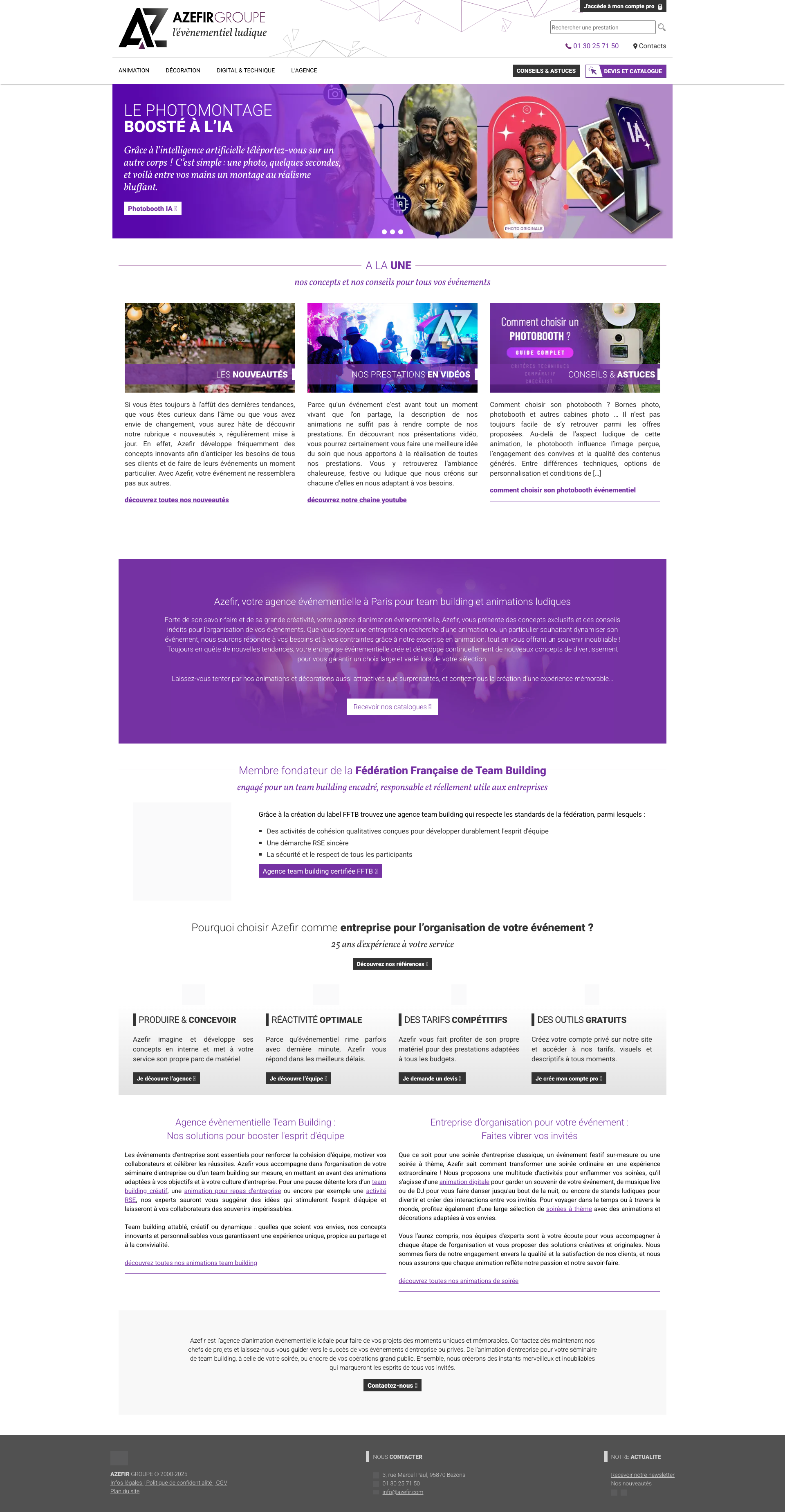 Aperçu du site
