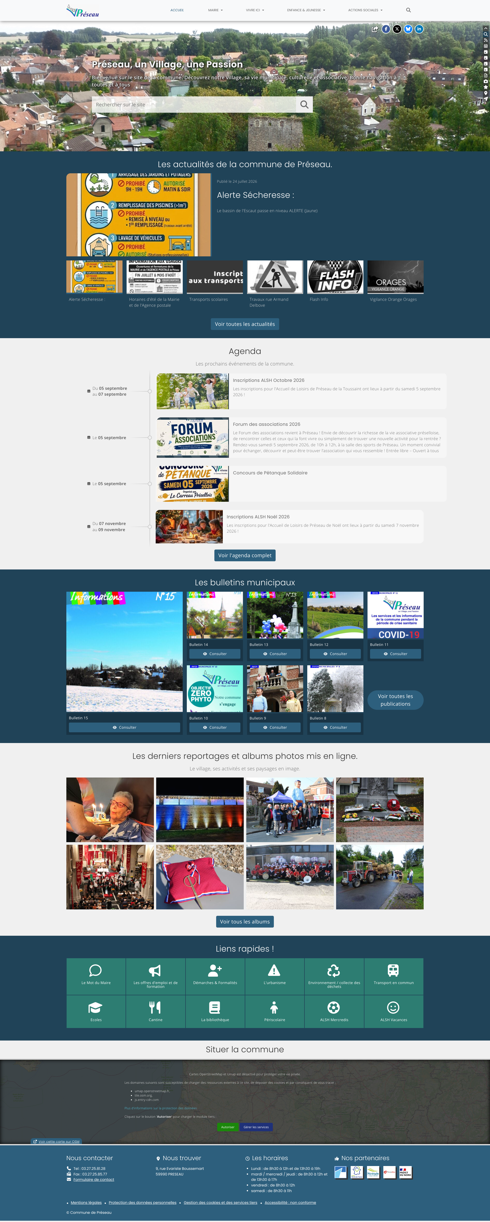 Aperçu du site