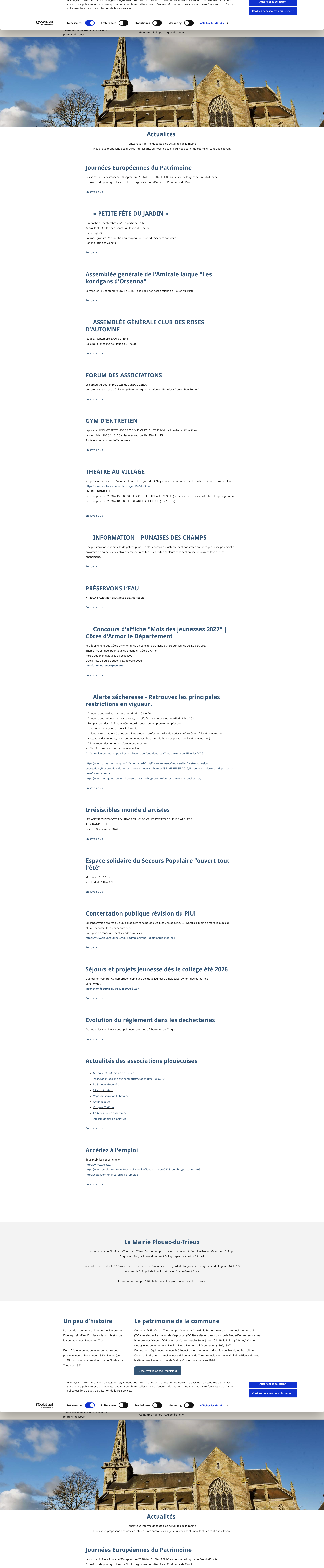 Aperçu du site