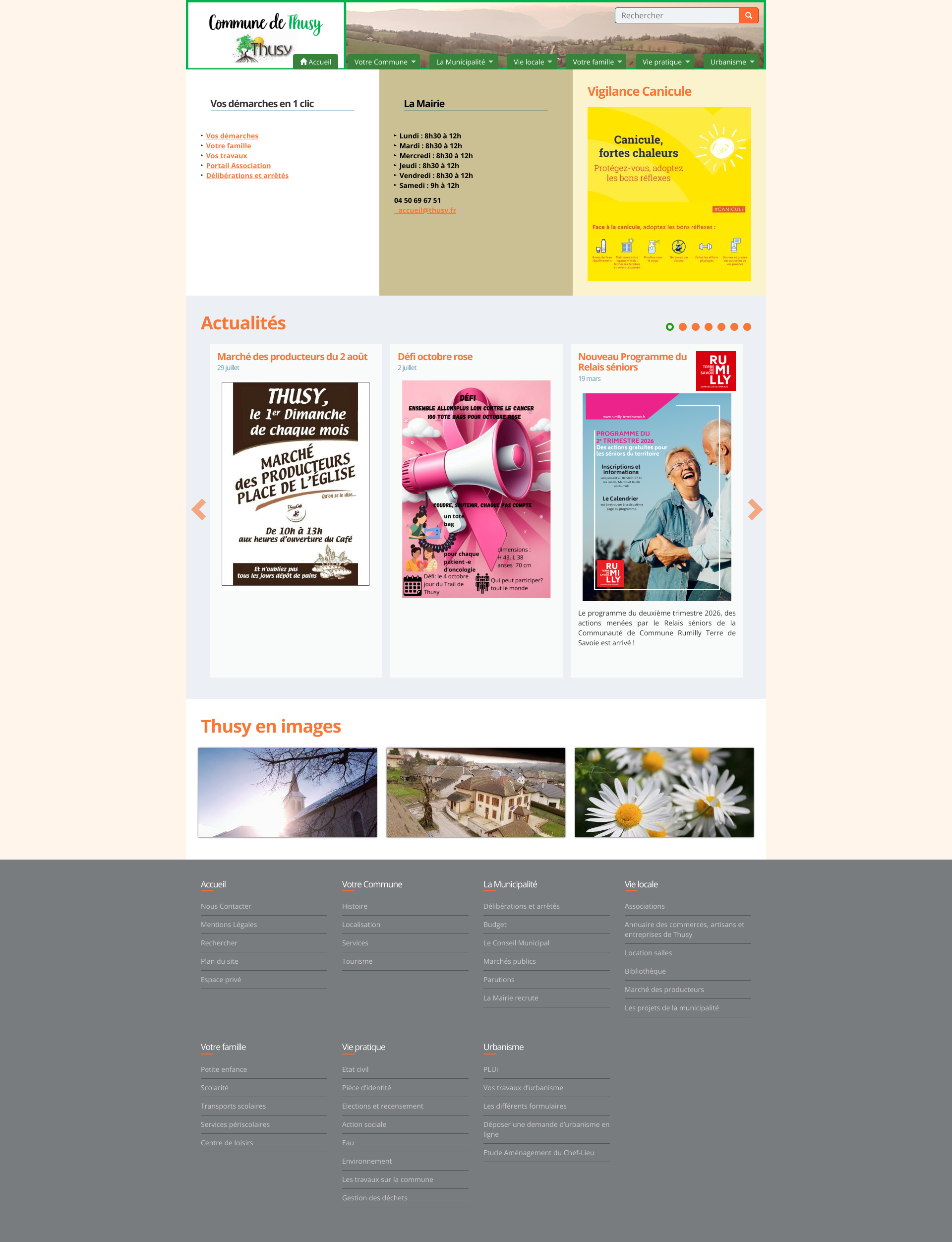Aperçu du site