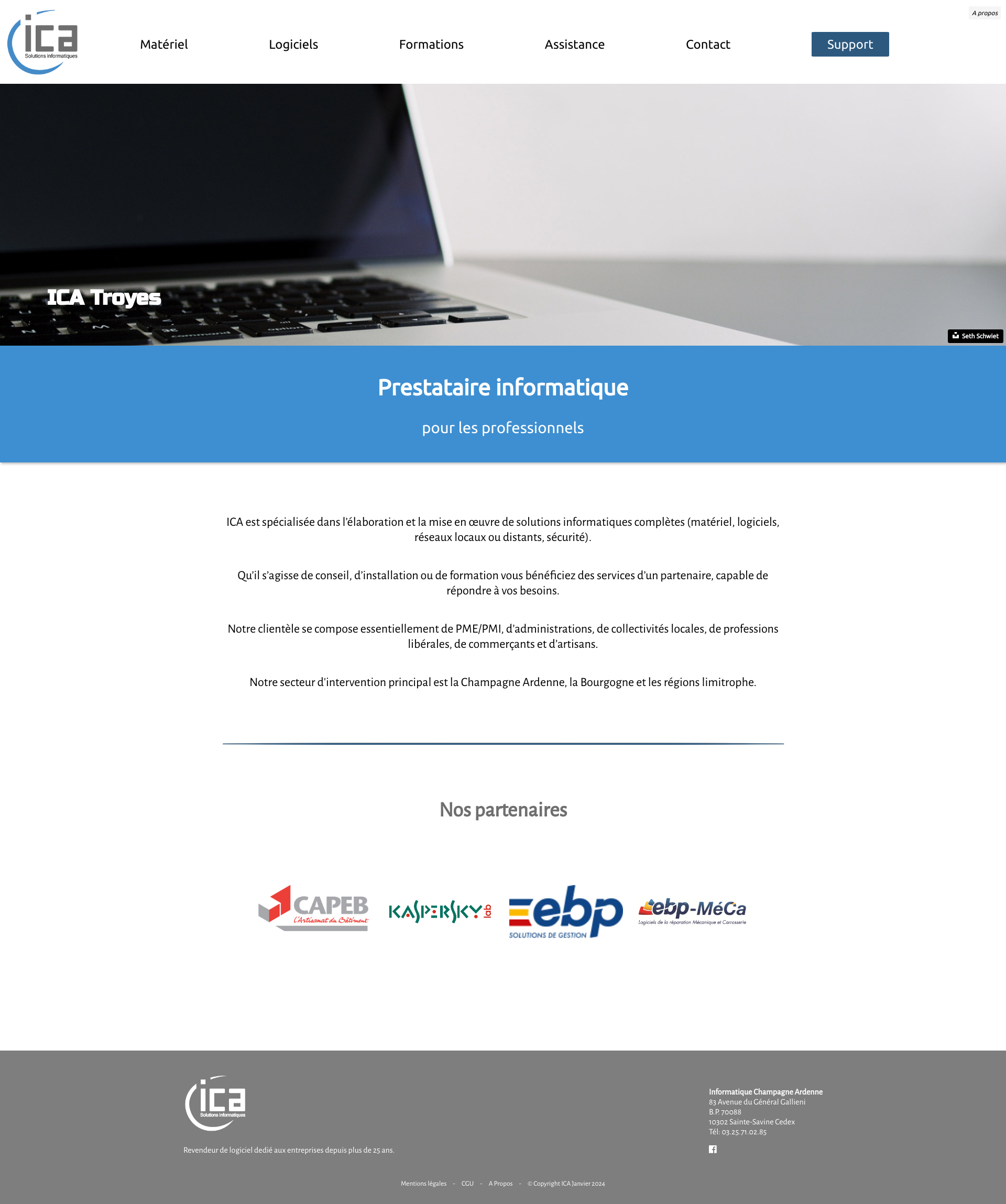 Aperçu du site