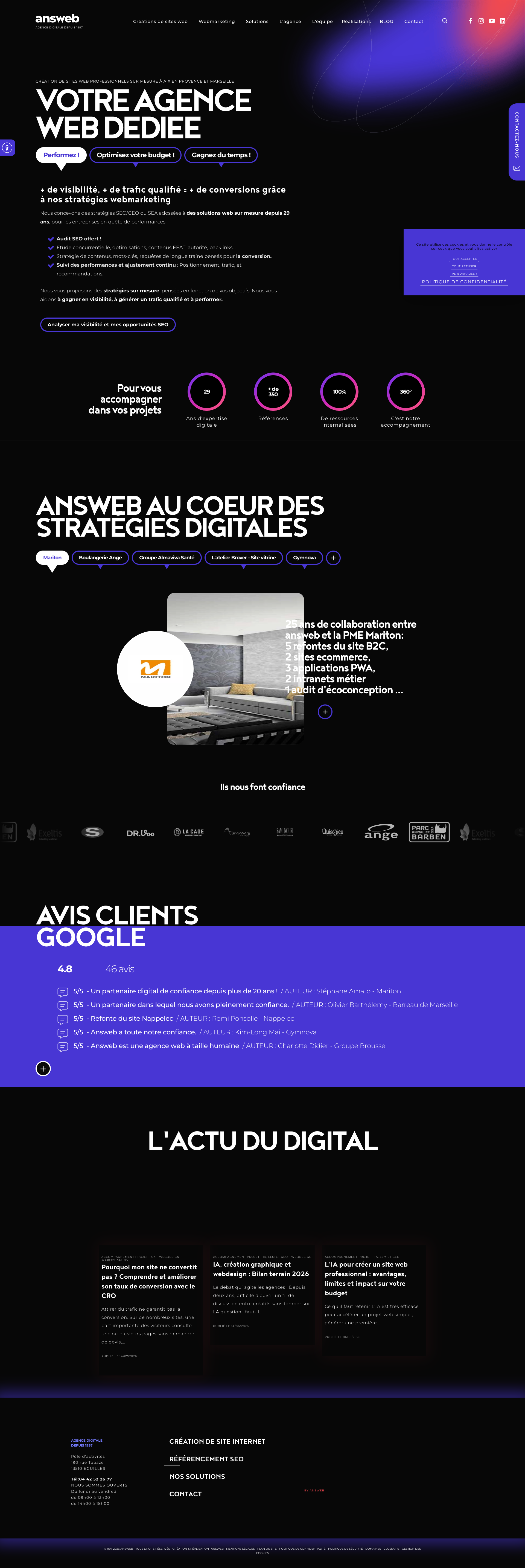 Aperçu du site