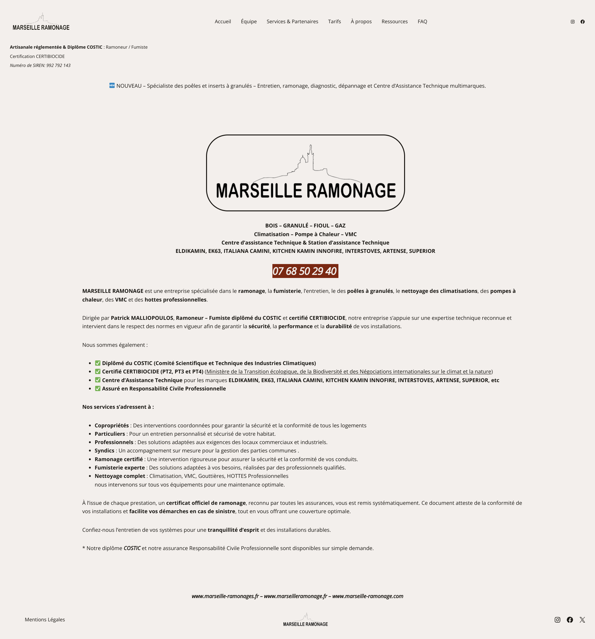 Aperçu du site