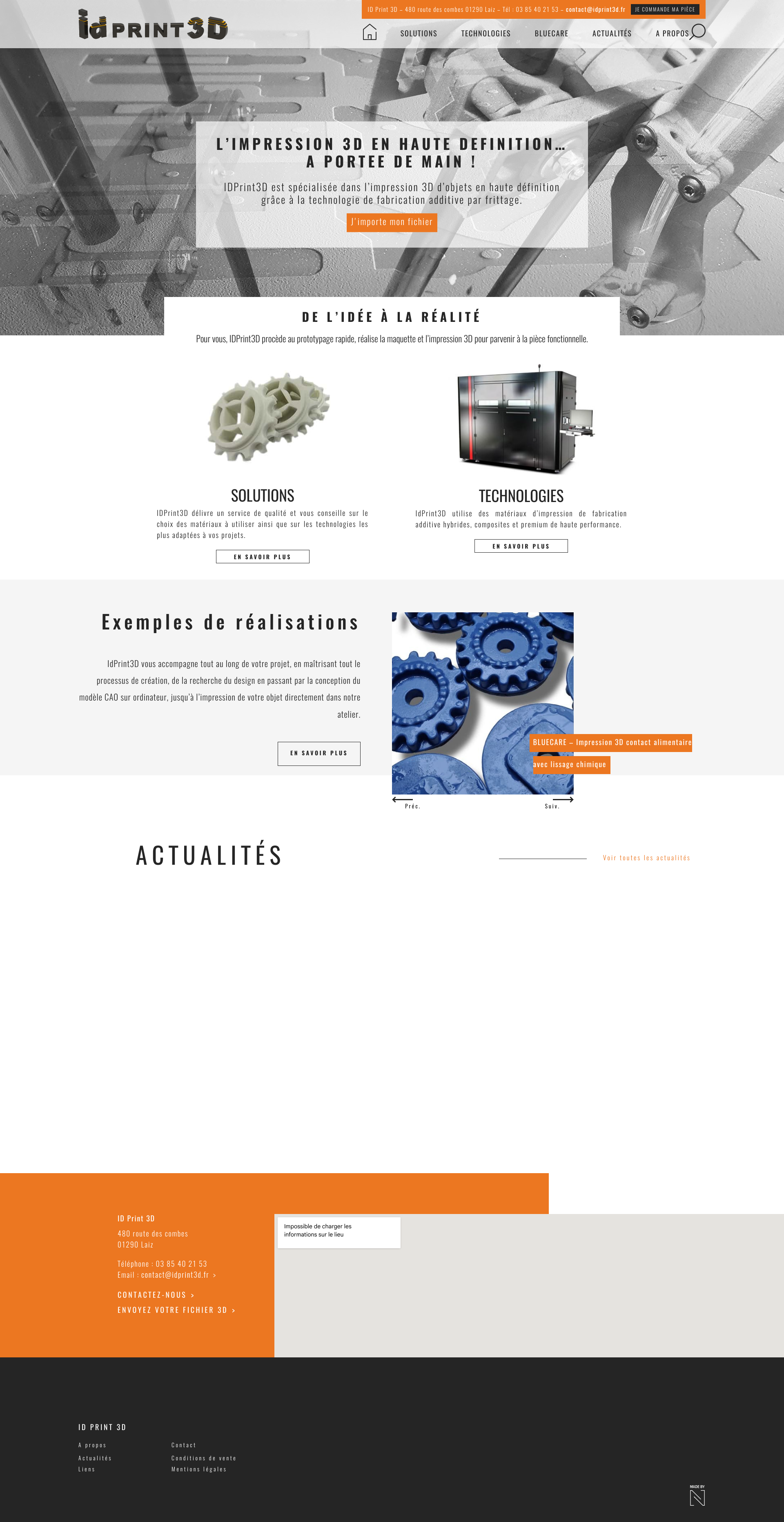 Aperçu du site