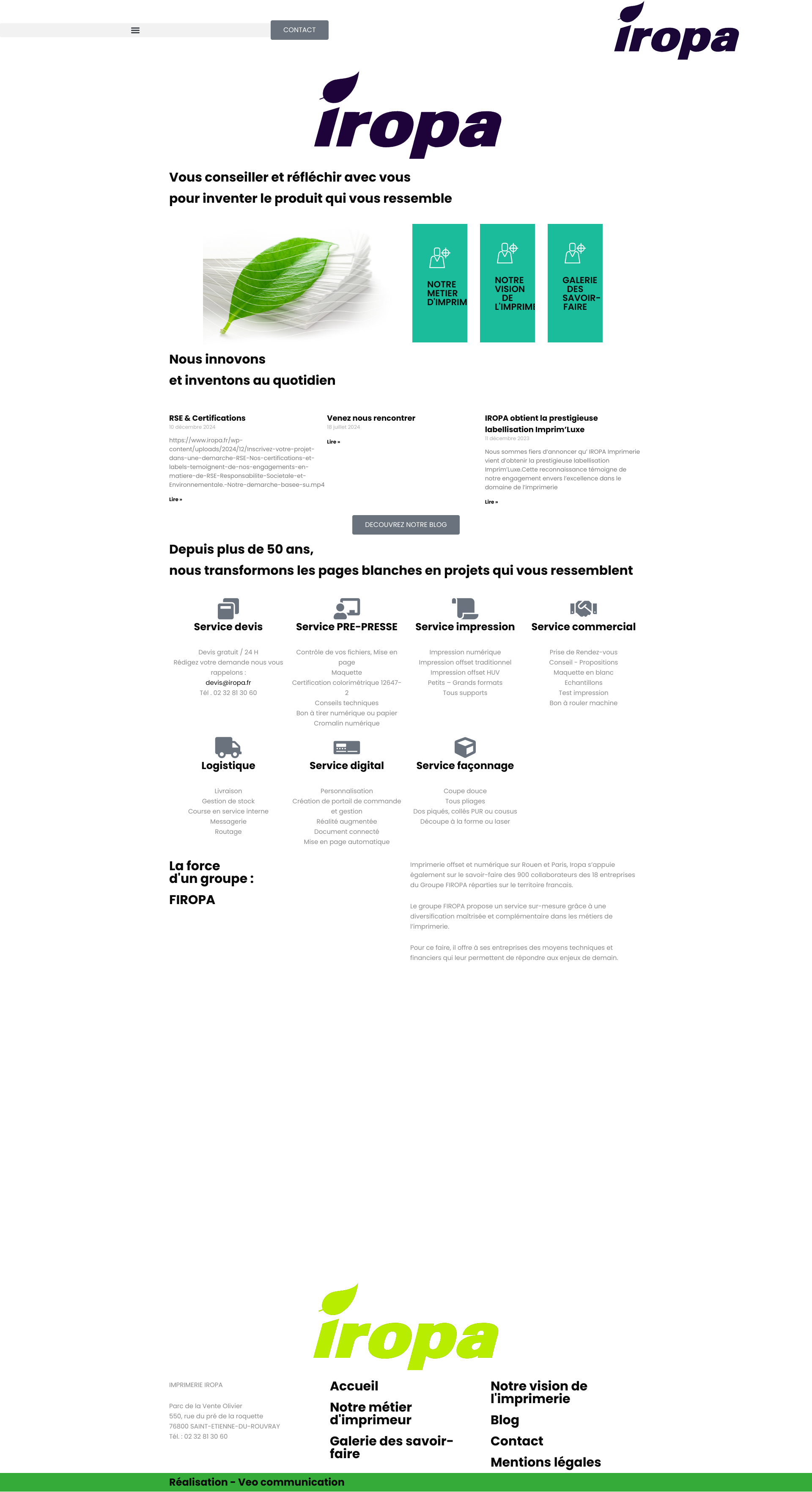 Aperçu du site