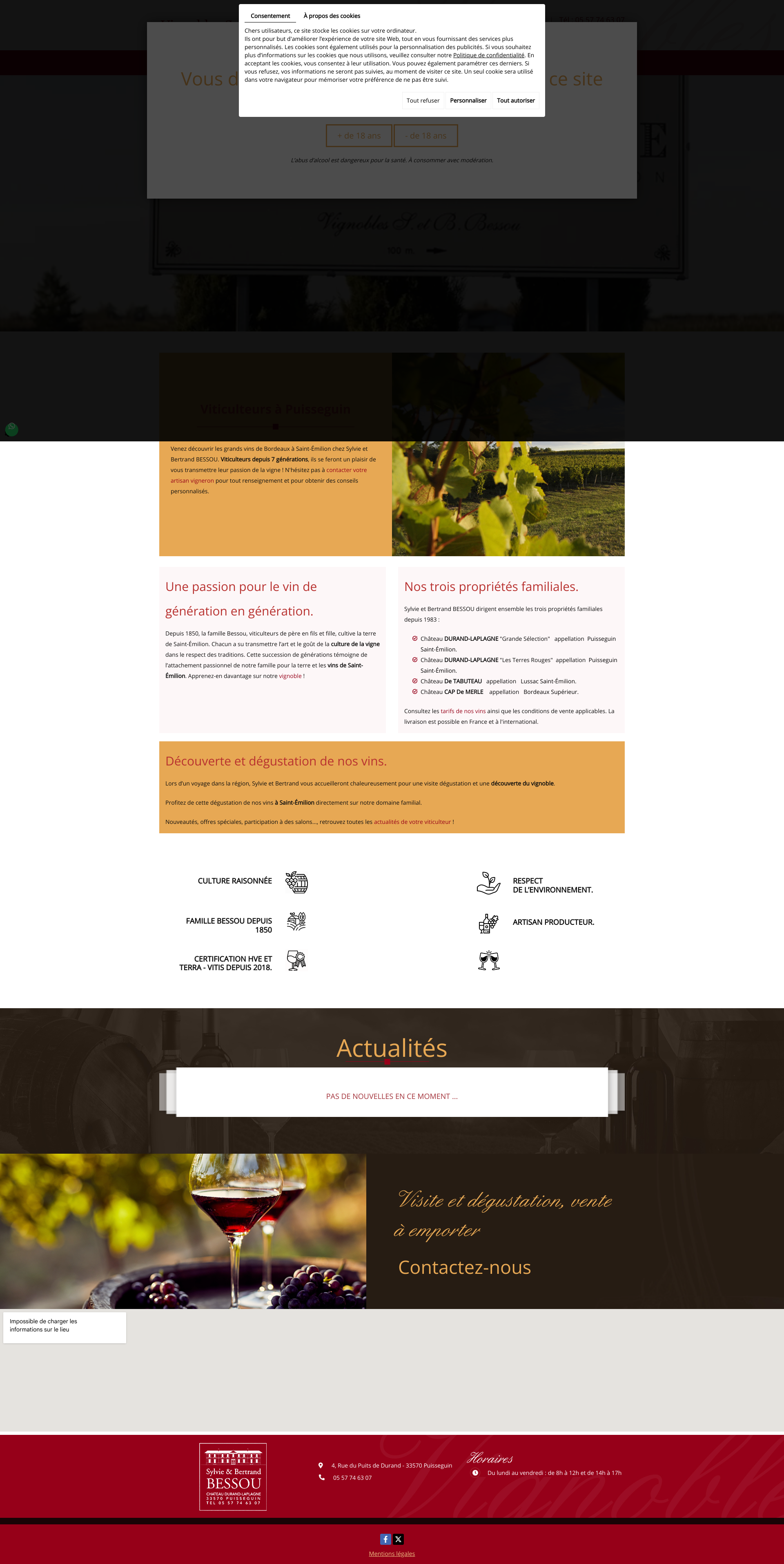 Aperçu du site