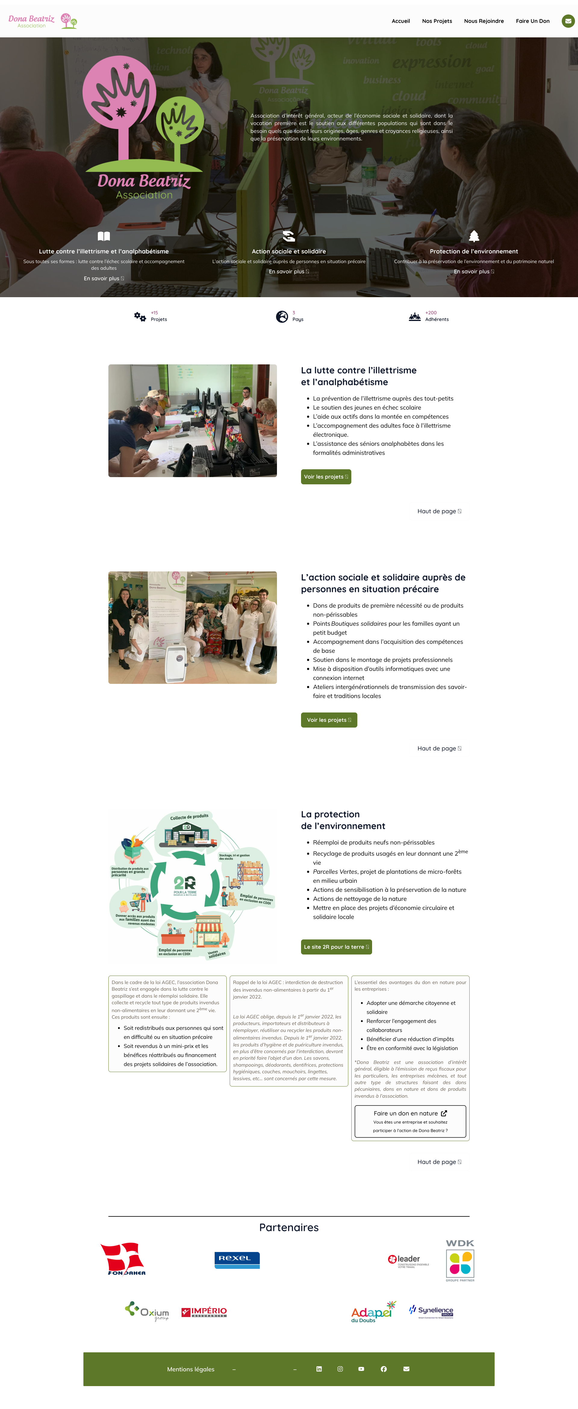 Aperçu du site