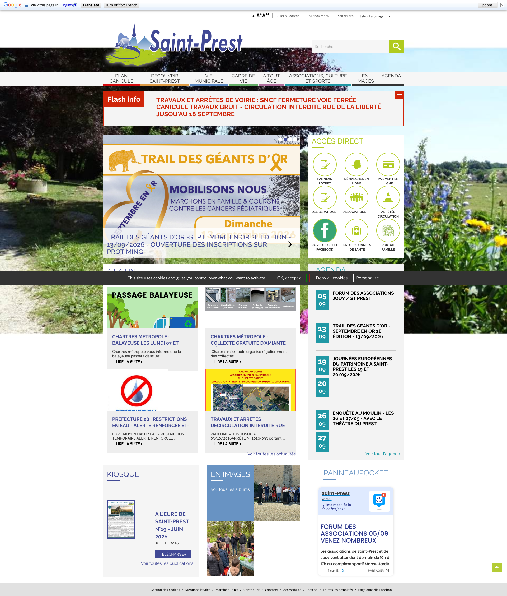 Aperçu du site