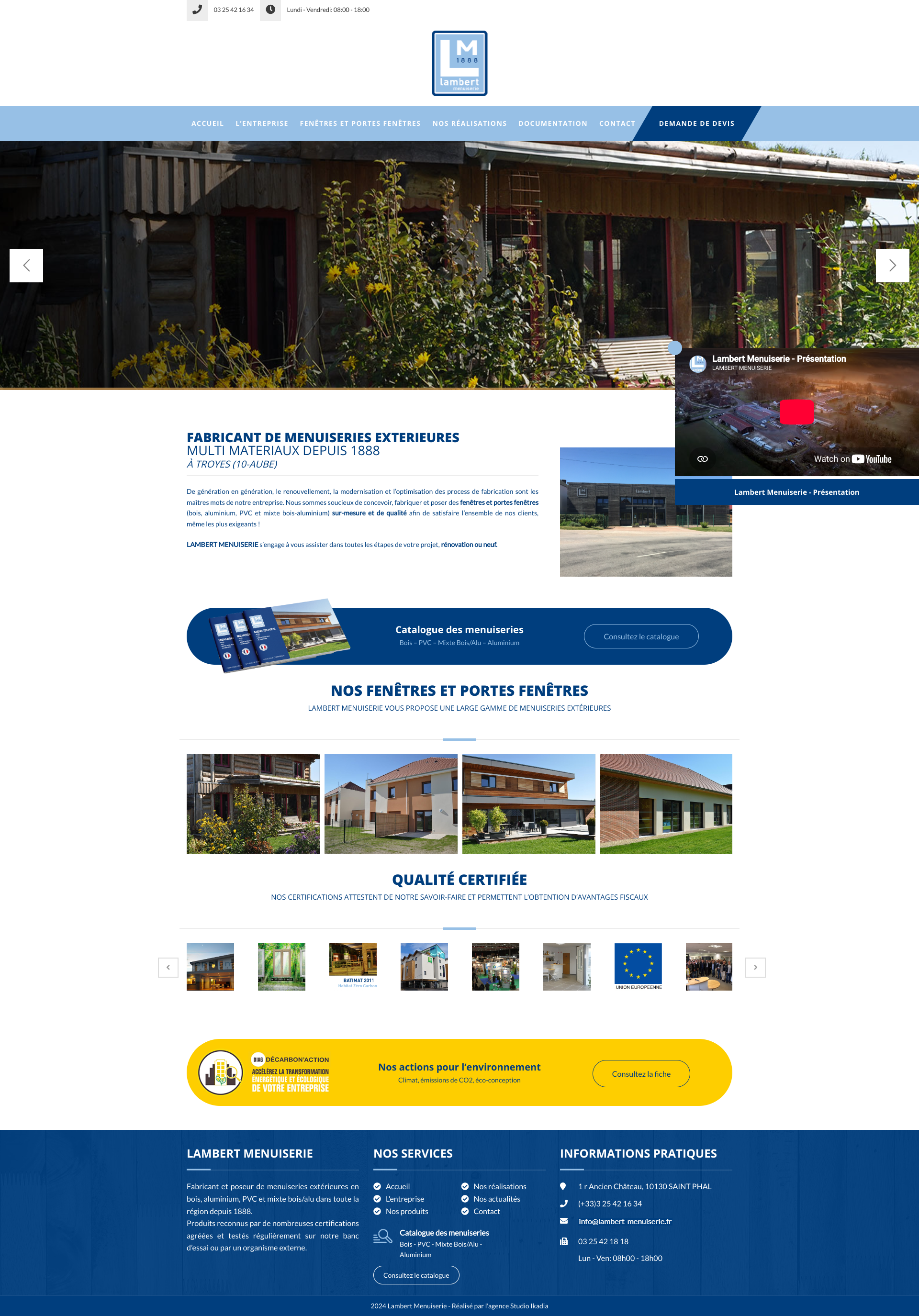 Aperçu du site