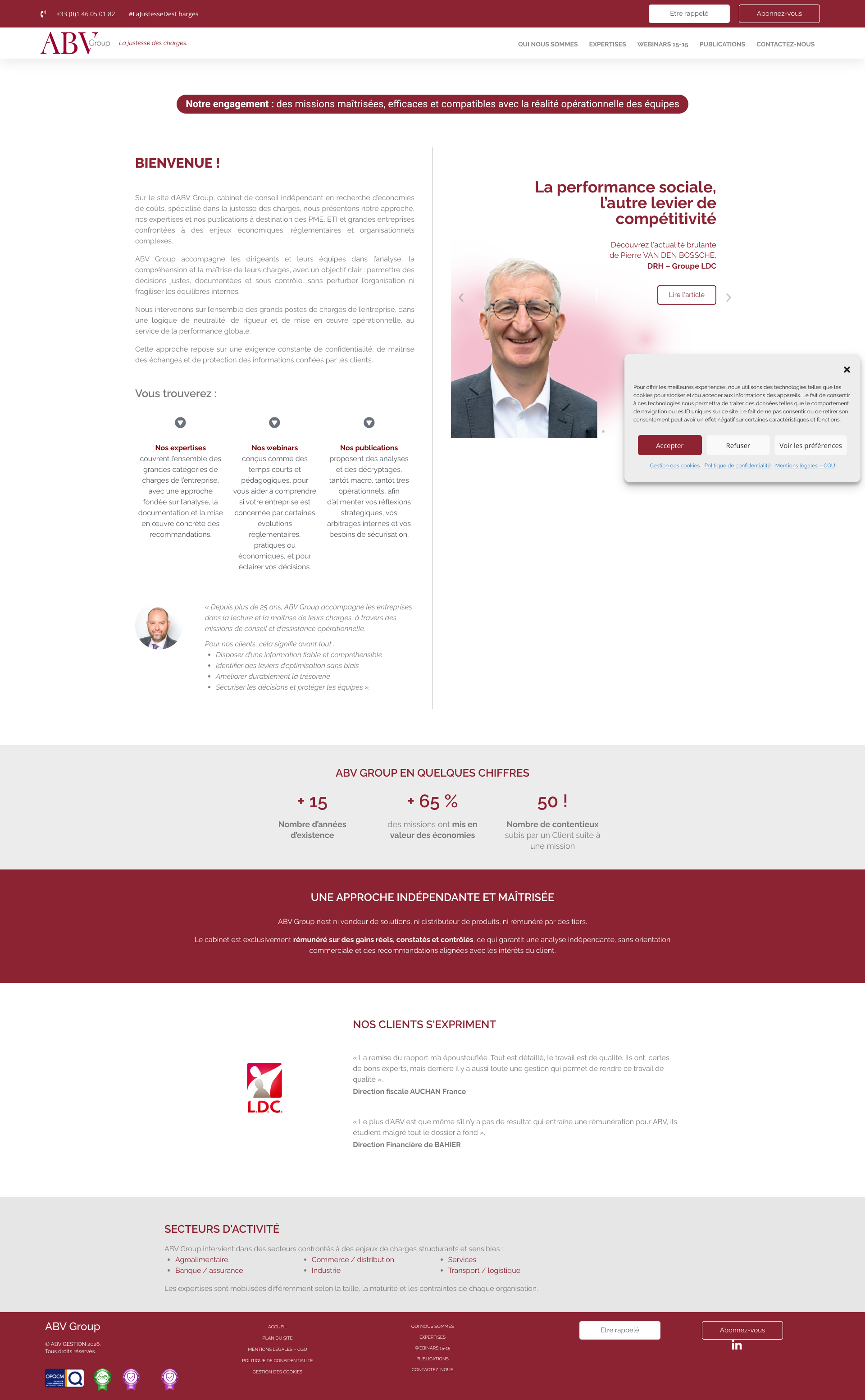 Aperçu du site